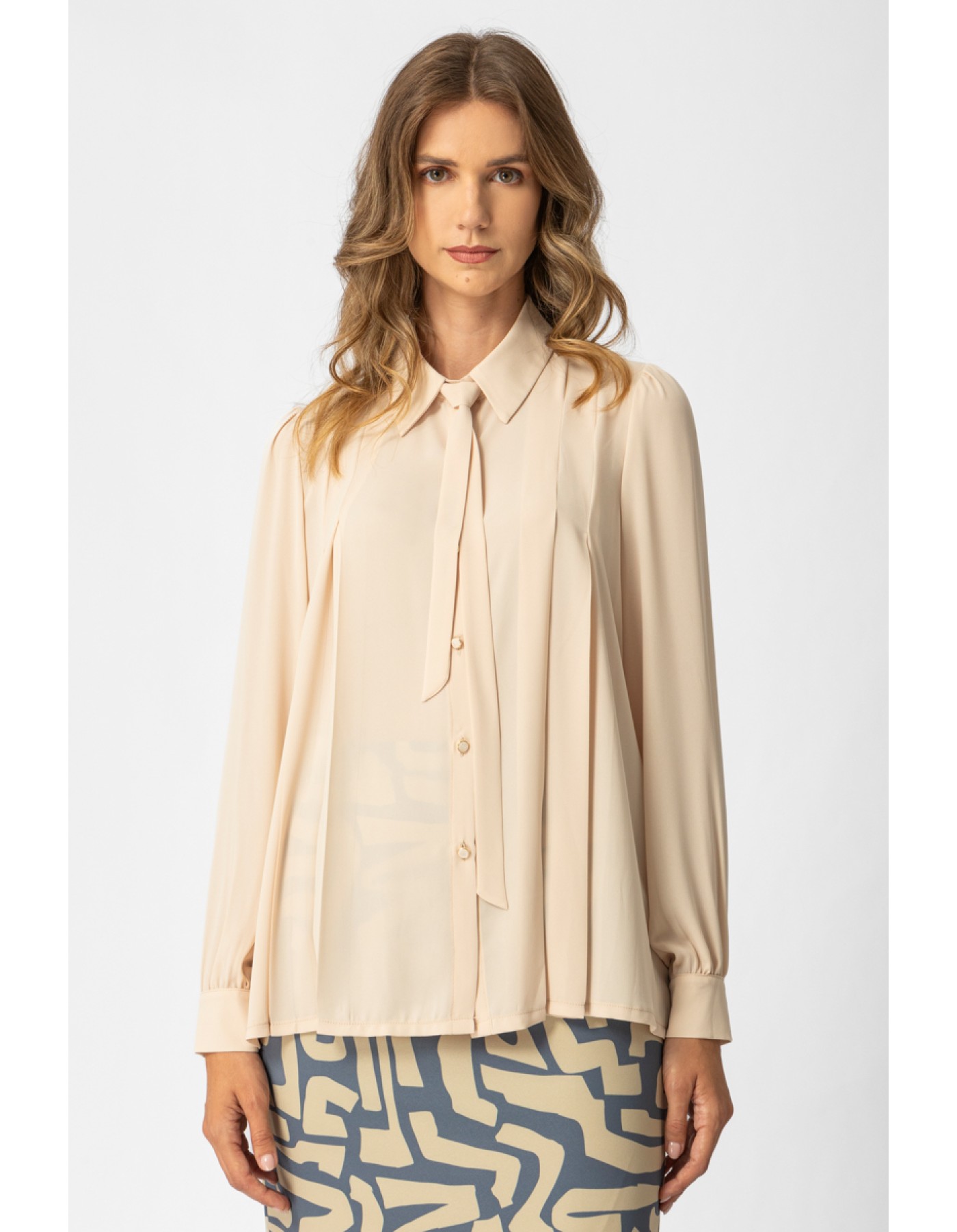 Πουκάμισο ζορζέτα Gala πιέτες Πουκάμισο ζορζέτα Gala πιέτες