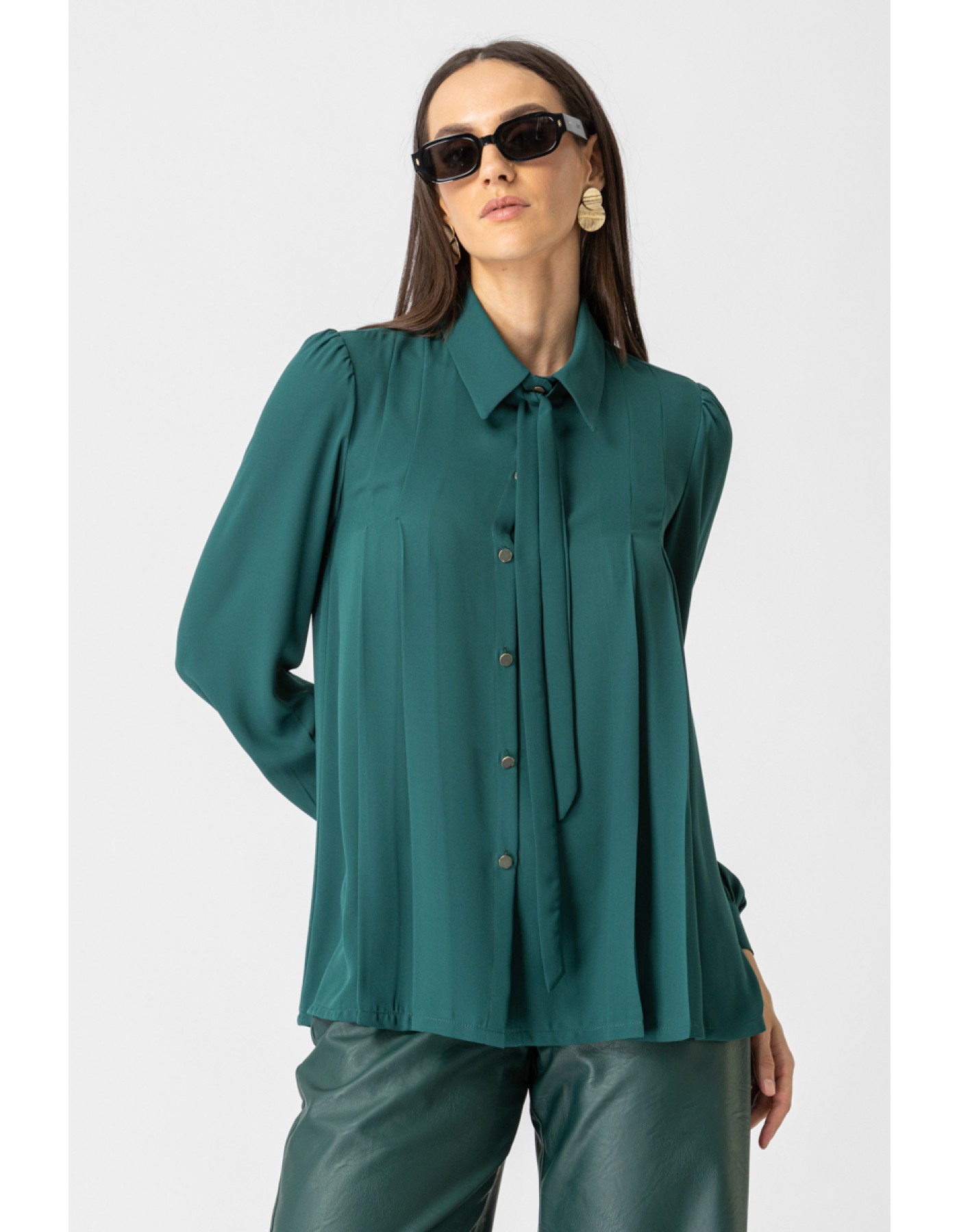 Πουκάμισο ζορζέτα Gala πιέτες Πουκάμισο ζορζέτα Gala πιέτες