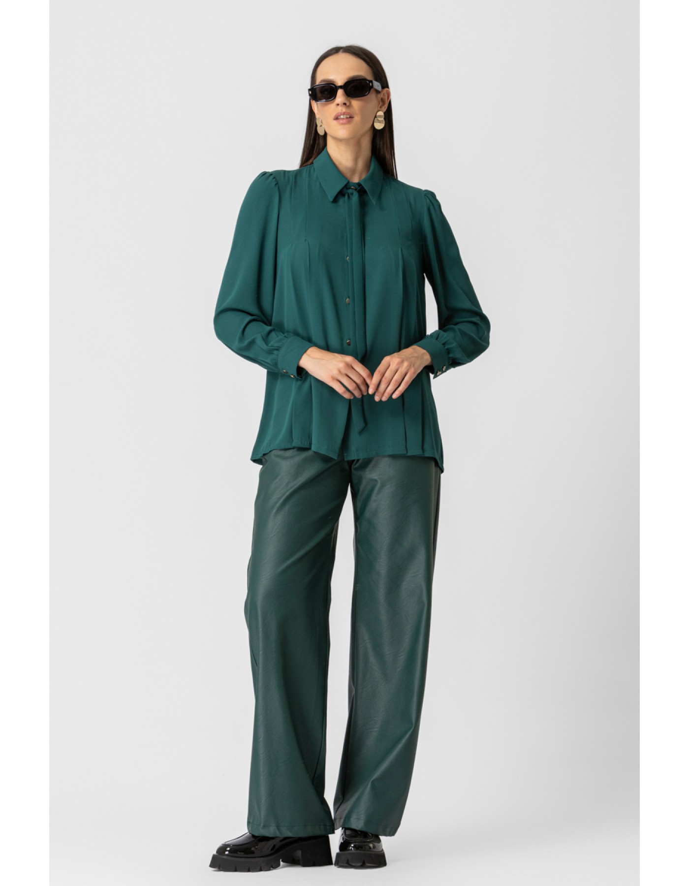 Πουκάμισο ζορζέτα Gala πιέτες Πουκάμισο ζορζέτα Gala πιέτες