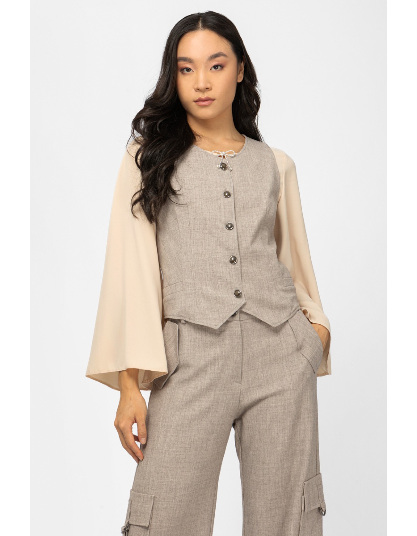 Γιλέκο διαγωνάλ μελανζέ