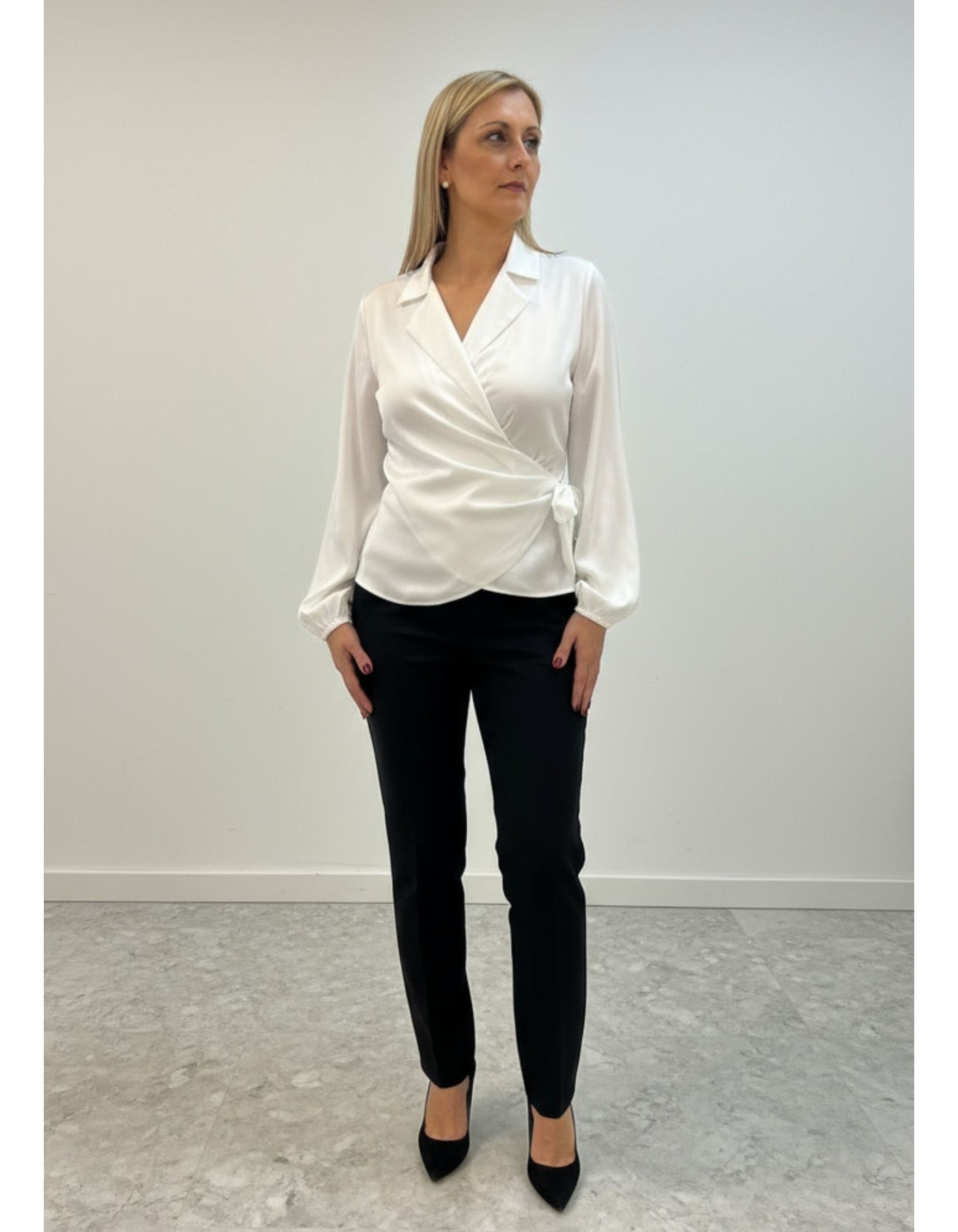 Πουκάμισο σατέν κρουαζέ δέσιμο