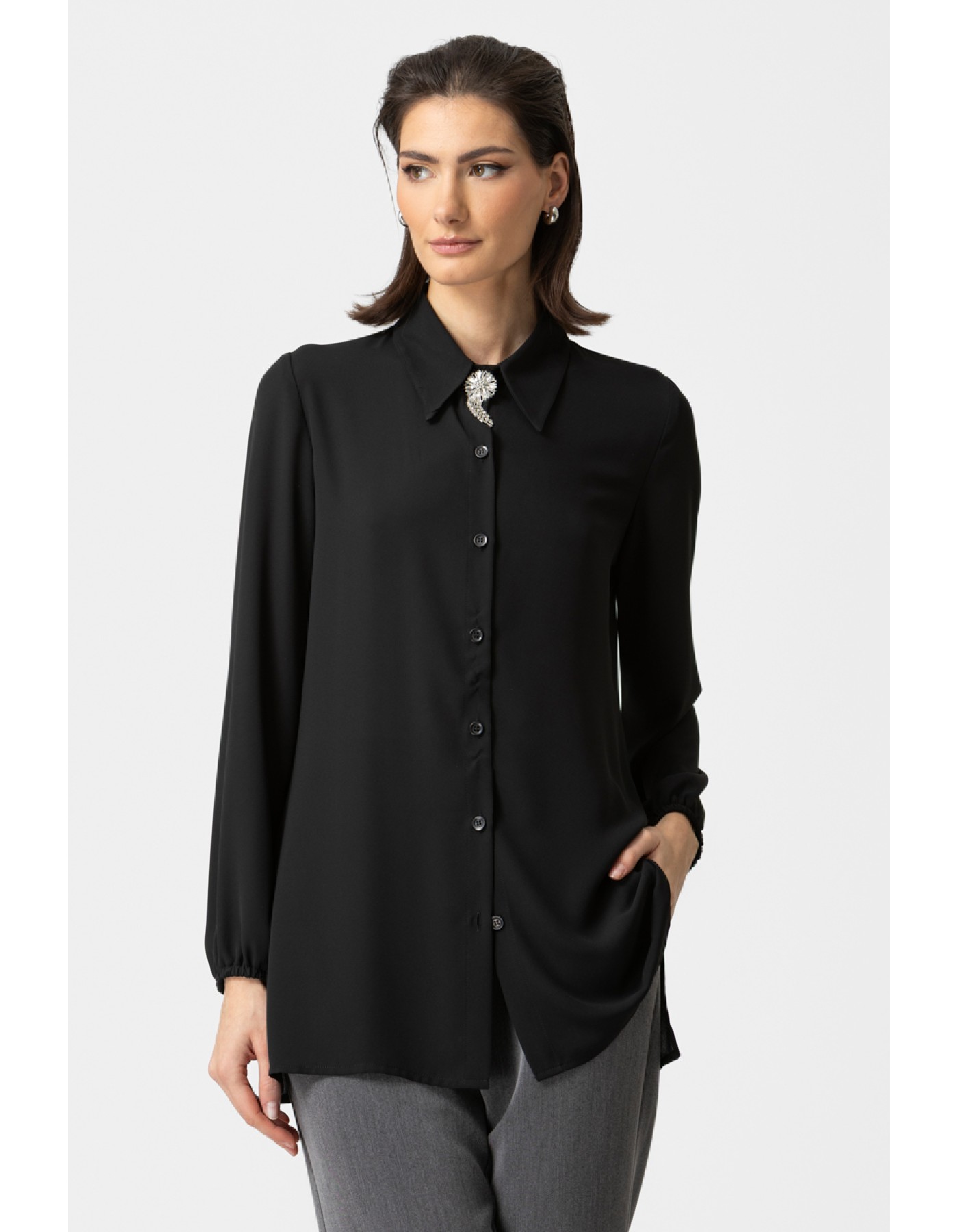 Πουκάμισο ζορζέτα καρφίτσα Gala