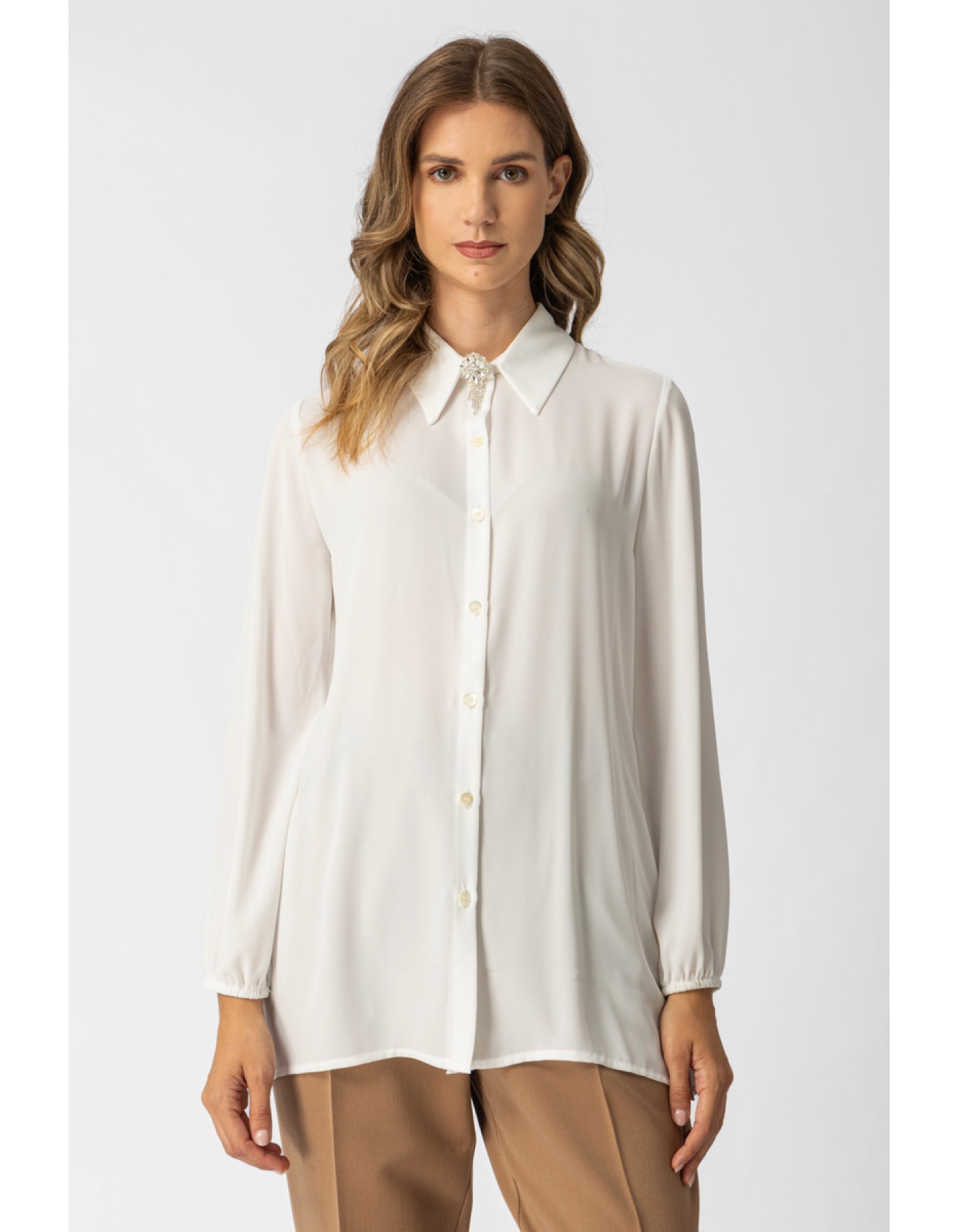 Πουκάμισο ζορζέτα καρφίτσα Gala