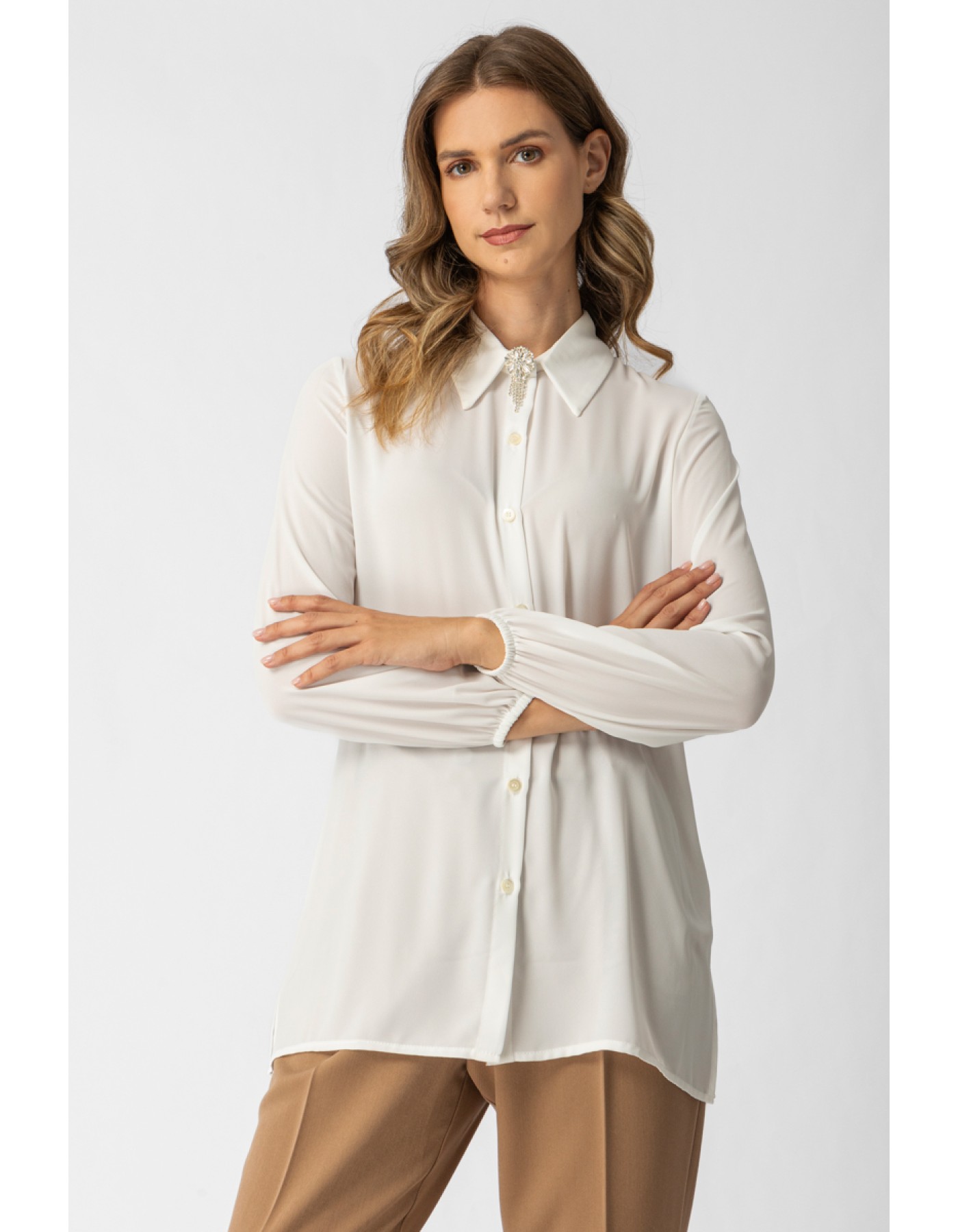 Πουκάμισο ζορζέτα καρφίτσα Gala