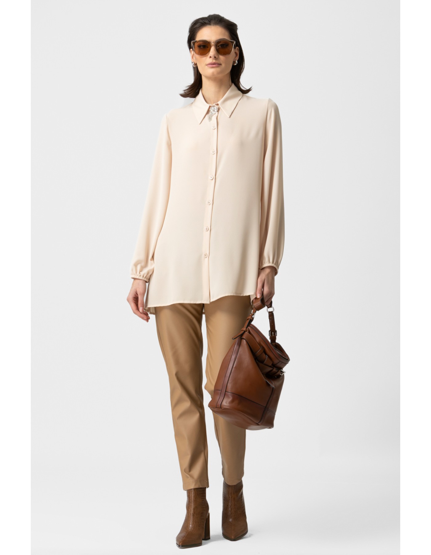 Πουκάμισο ζορζέτα καρφίτσα Gala