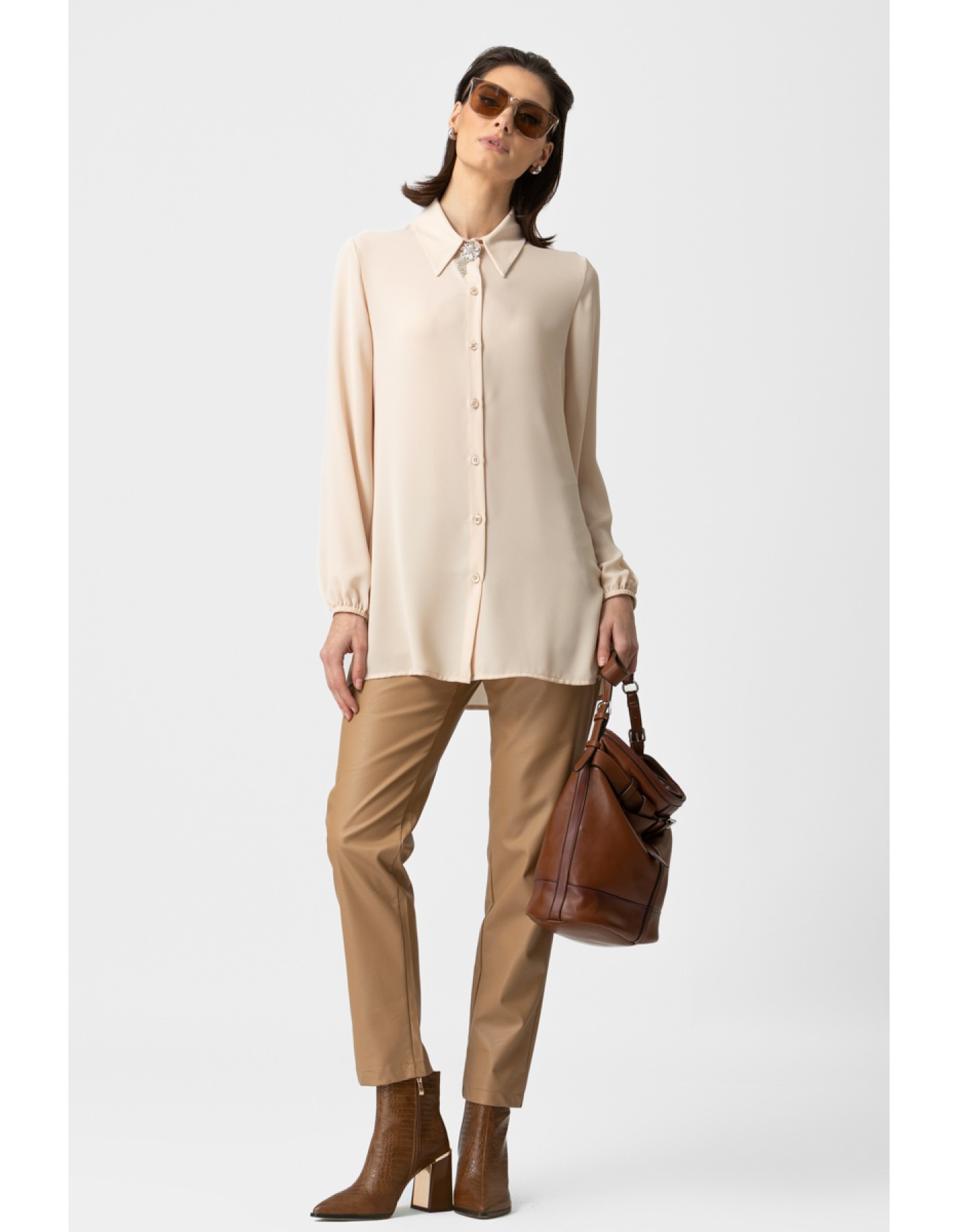 Πουκάμισο ζορζέτα καρφίτσα Gala