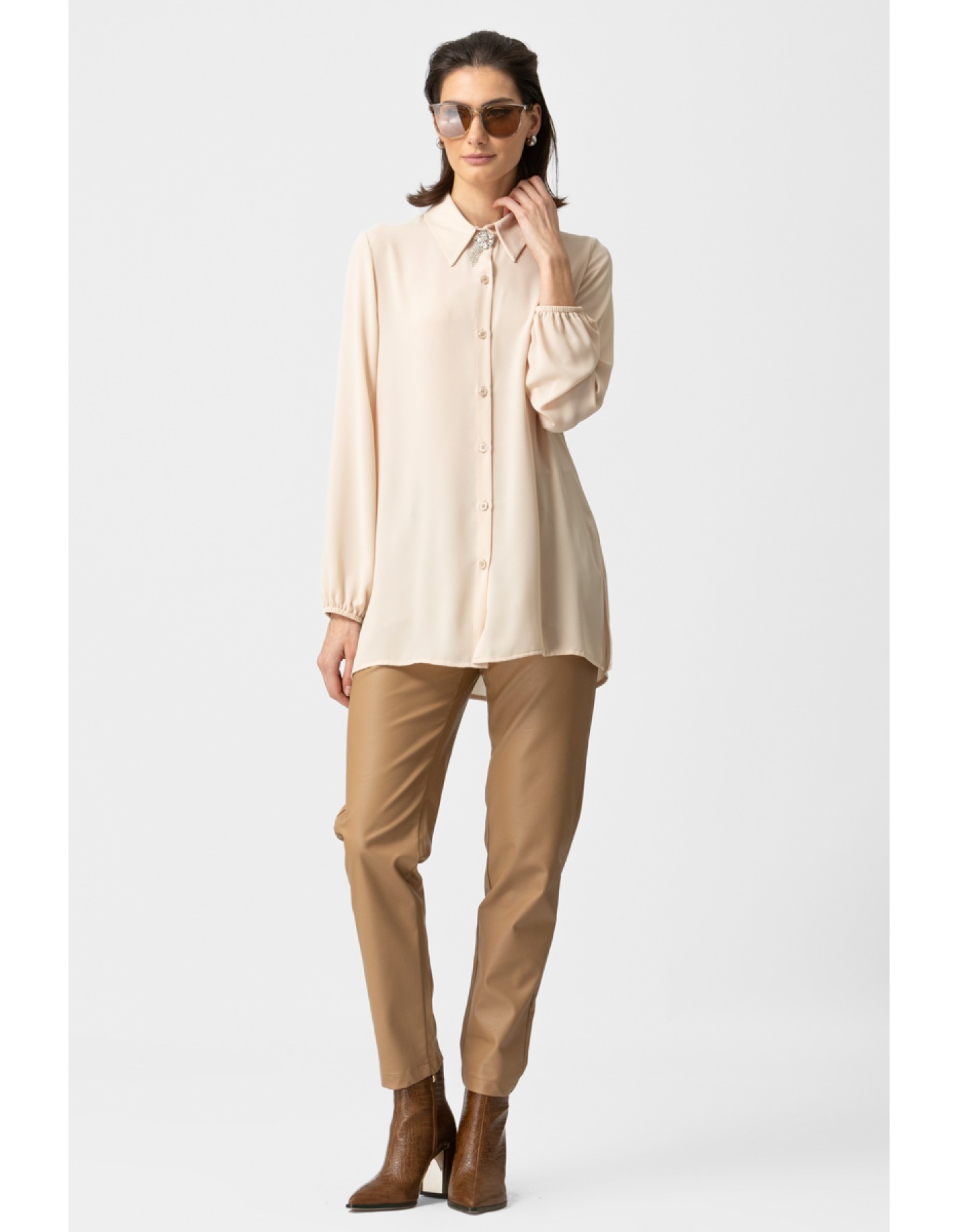 Πουκάμισο ζορζέτα καρφίτσα Gala