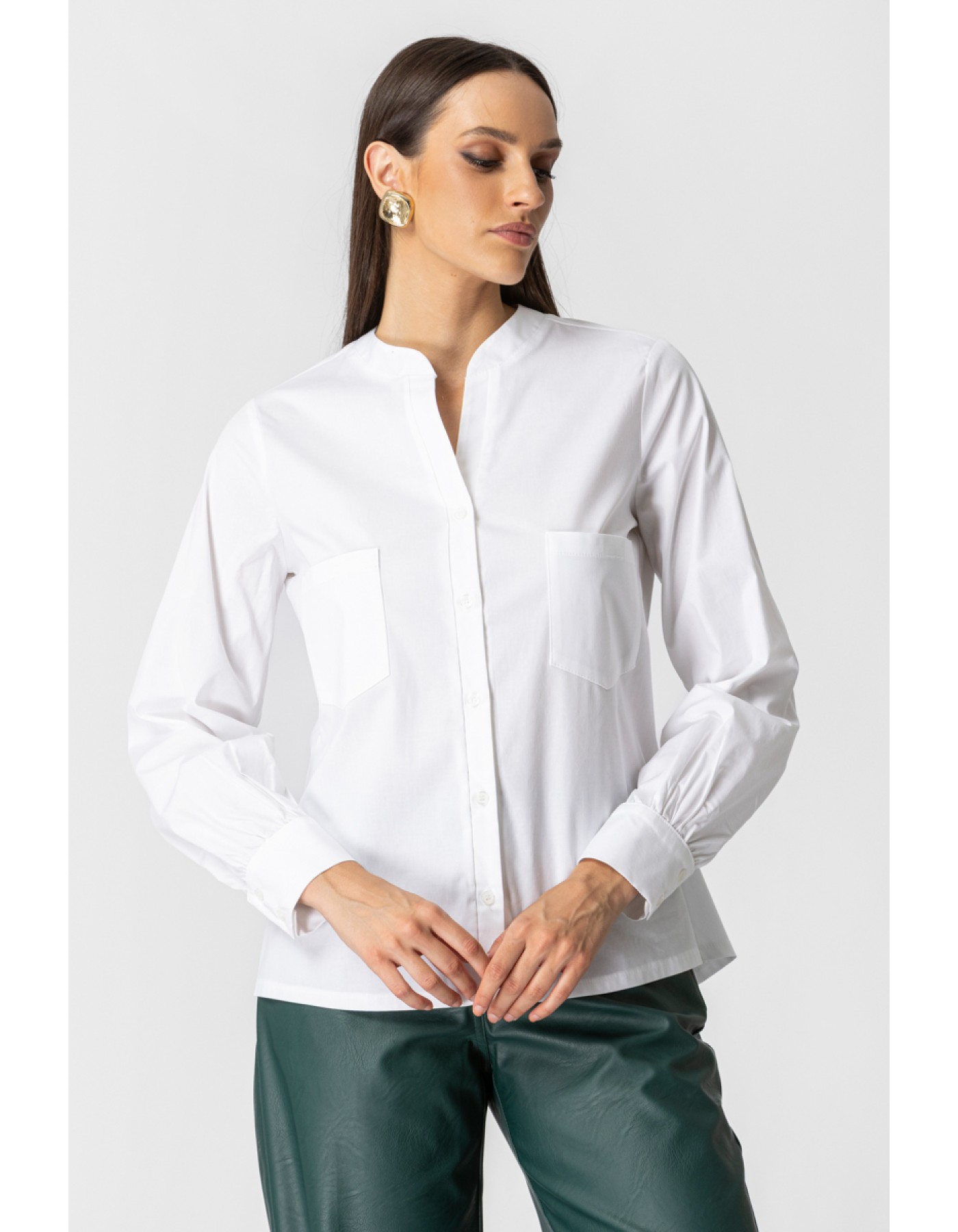 Πουκάμισο ποπλίνα Carolina τσέπες Πουκάμισο ποπλίνα Carolina τσέπες