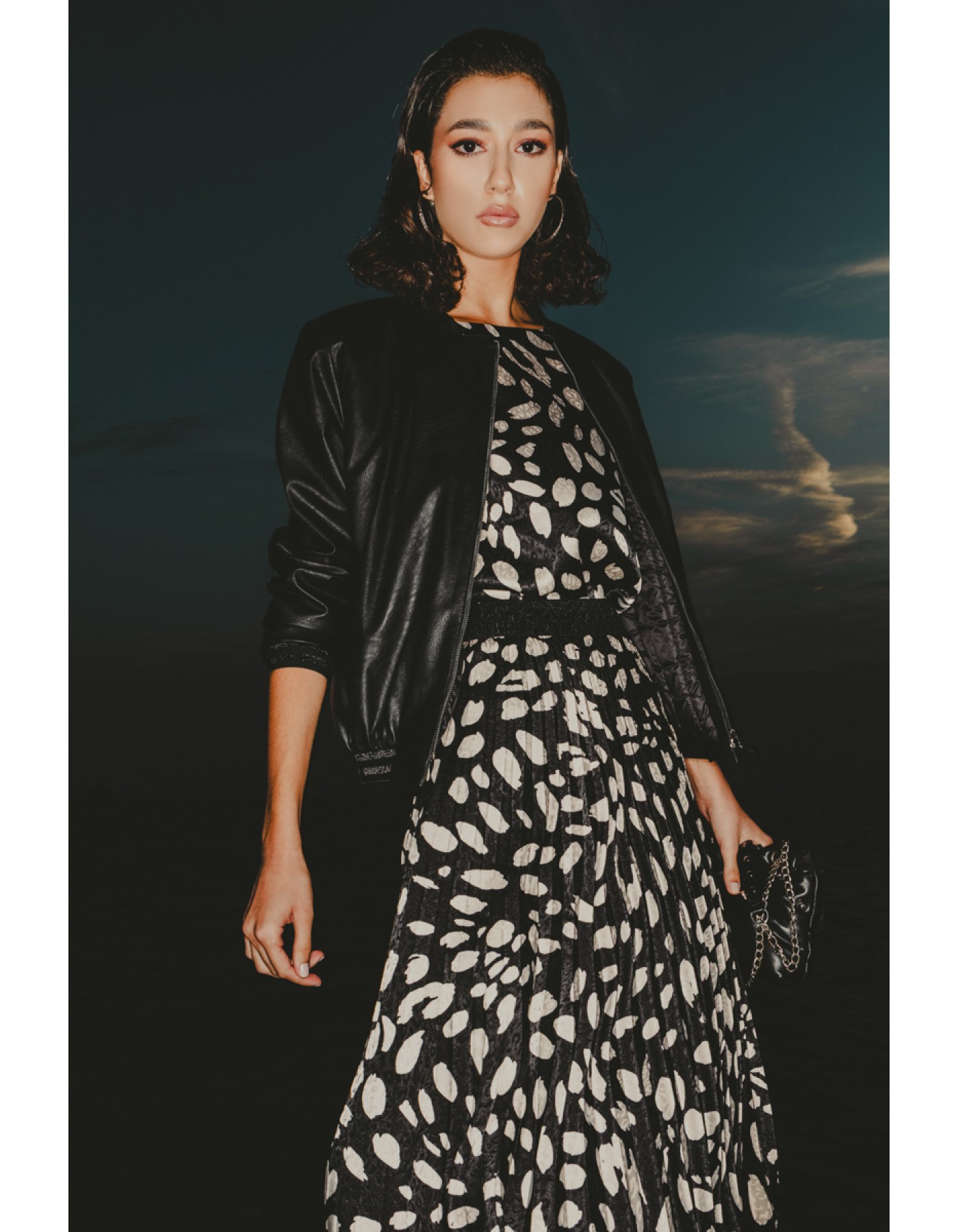 Ζακέτα bomber δερματίνη λάστιχο