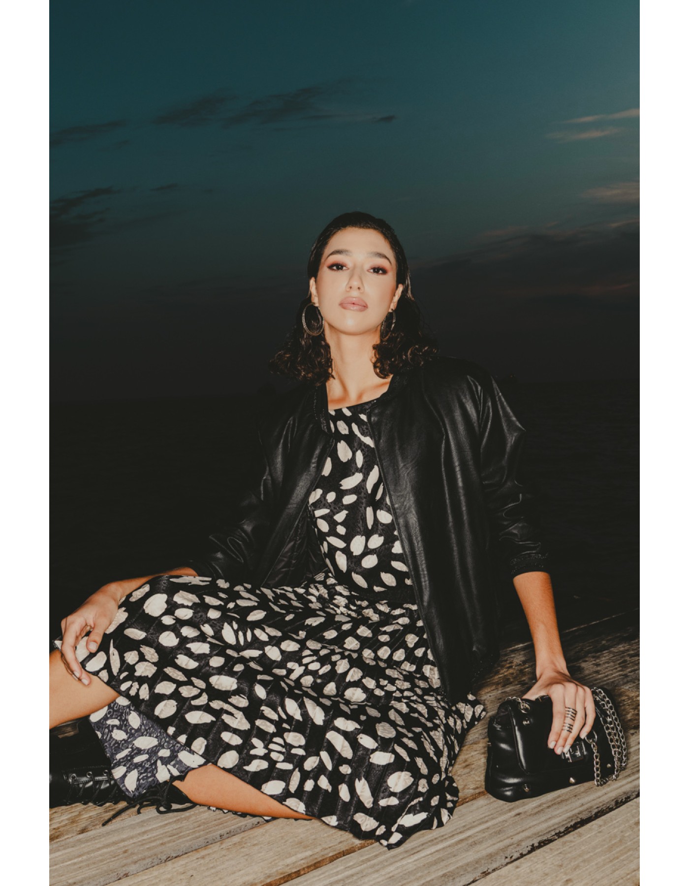 Ζακέτα bomber δερματίνη λάστιχο