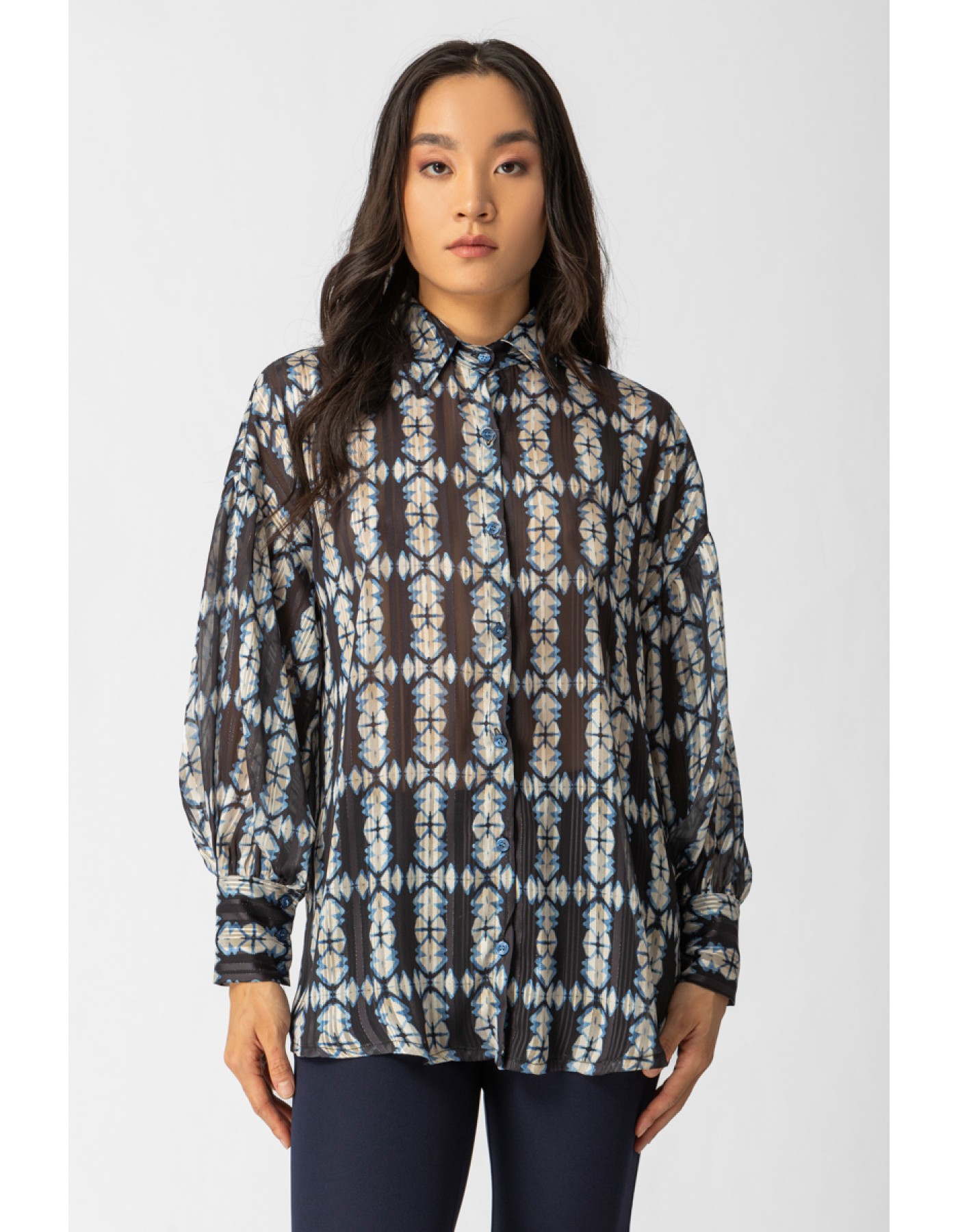 Πουκάμισο διαφάνεια lurex Loria Πουκάμισο διαφάνεια lurex Loria