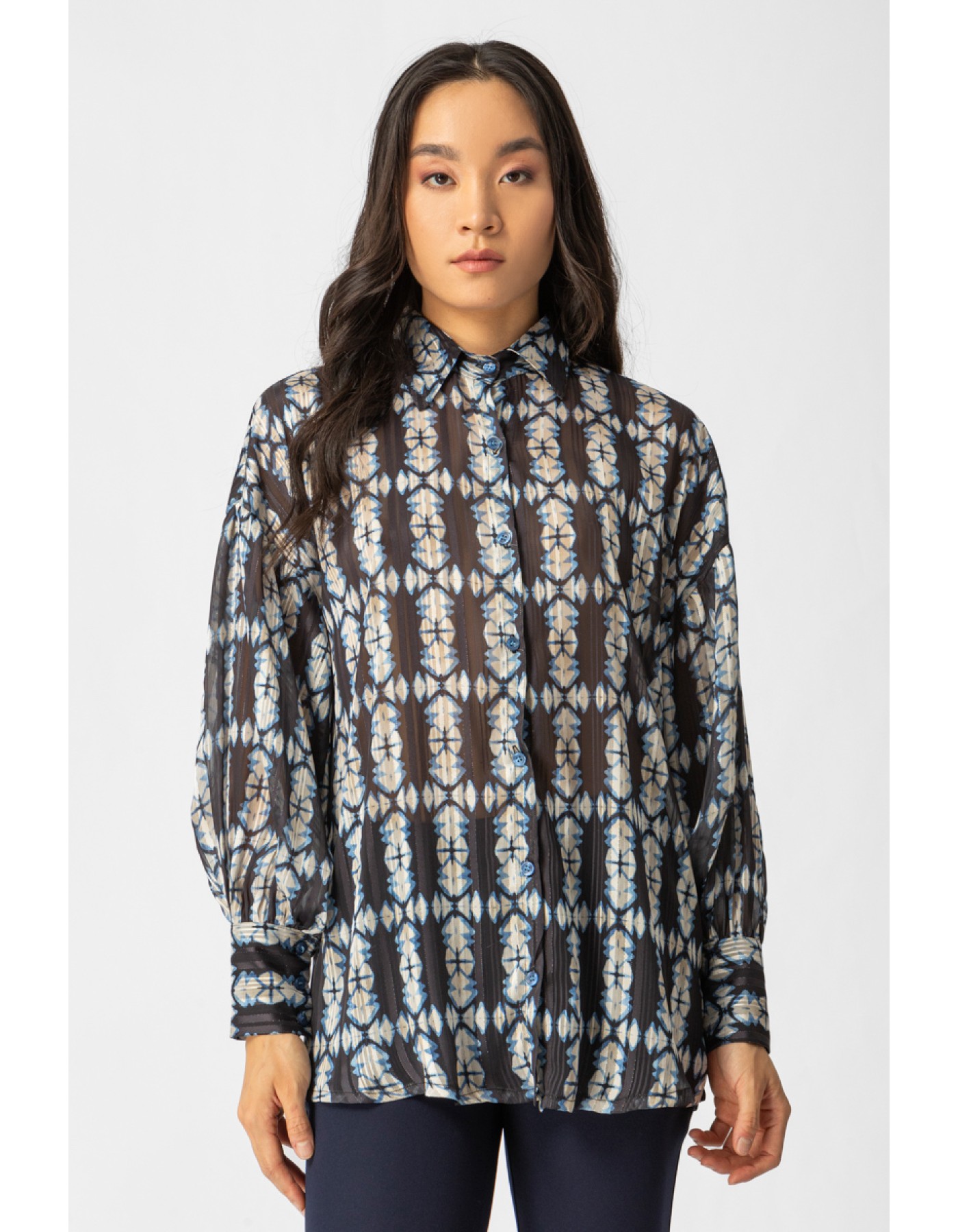 Πουκάμισο διαφάνεια lurex Loria Πουκάμισο διαφάνεια lurex Loria