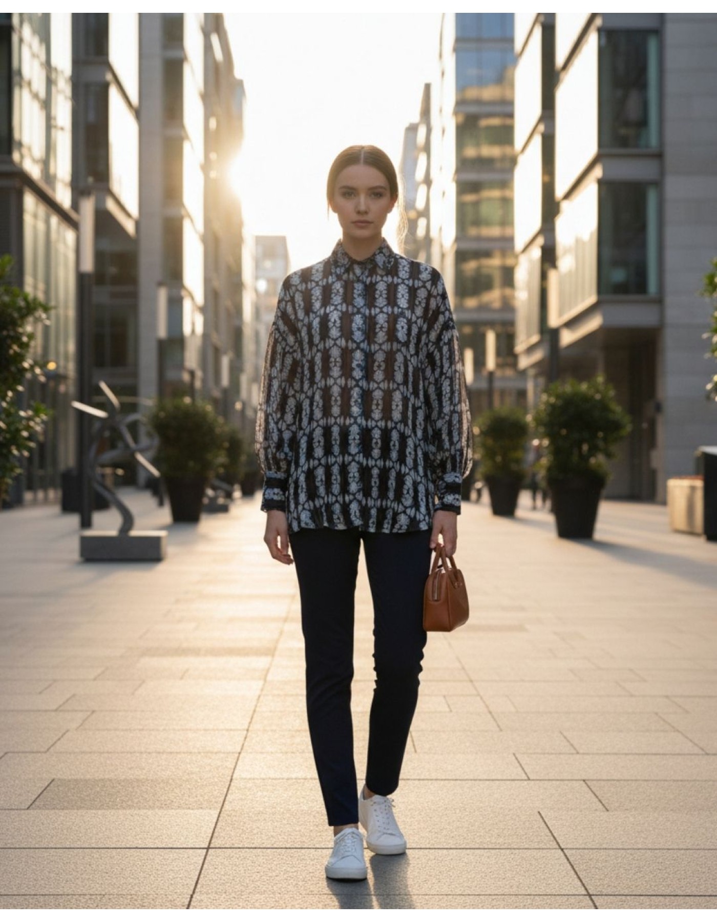 Πουκάμισο διαφάνεια lurex Loria