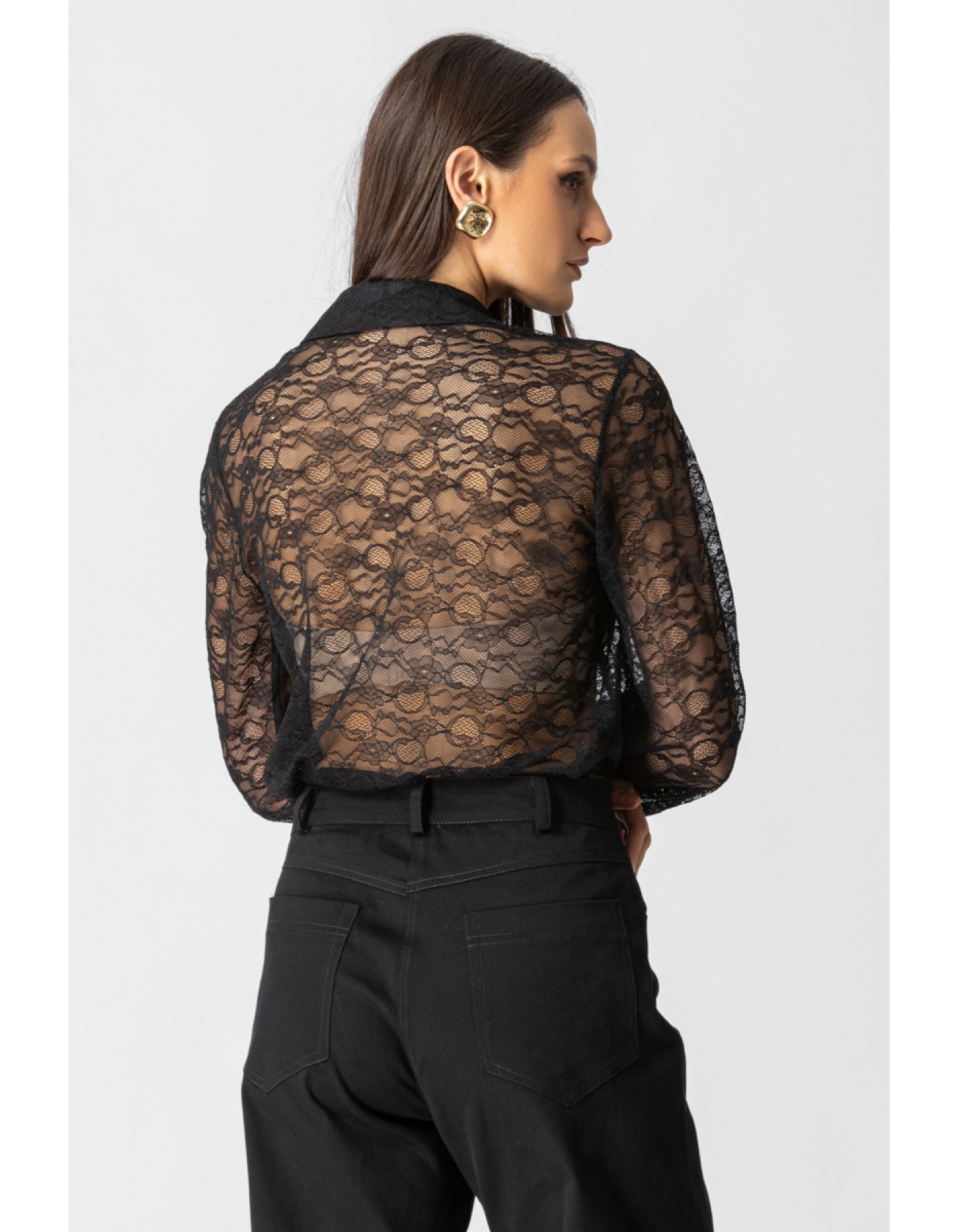 Πουκάμισο δαντέλα ελαστική