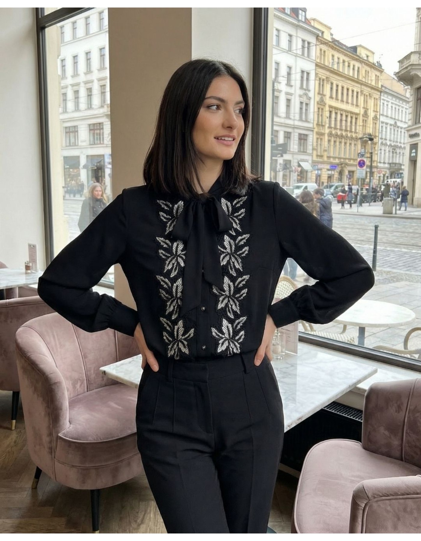 Πουκάμισο κρεπ μοτίφ