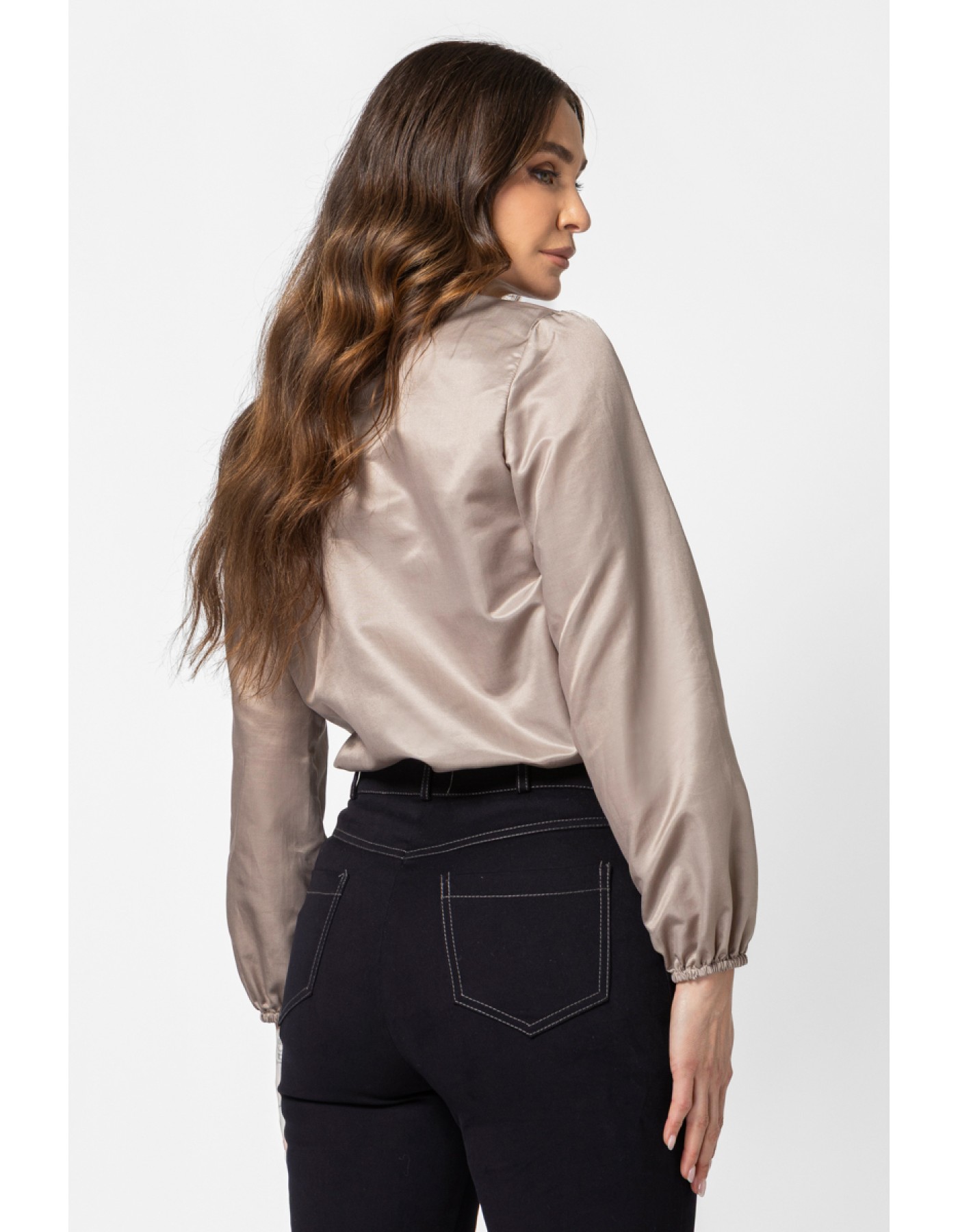 Πουκάμισο μεταξωτό βολάν