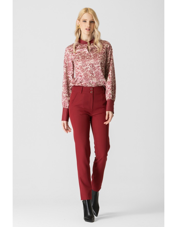 Μπλούζα εμπριμέ σατέν Gatsby