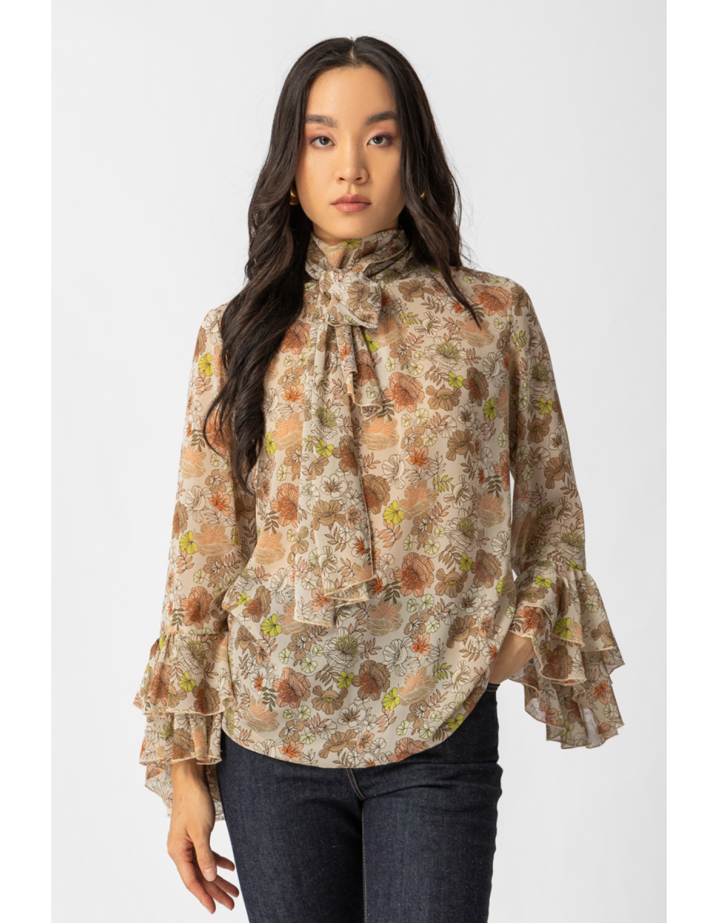 Μπλούζα διαφάνεια εμπριμέ Felix