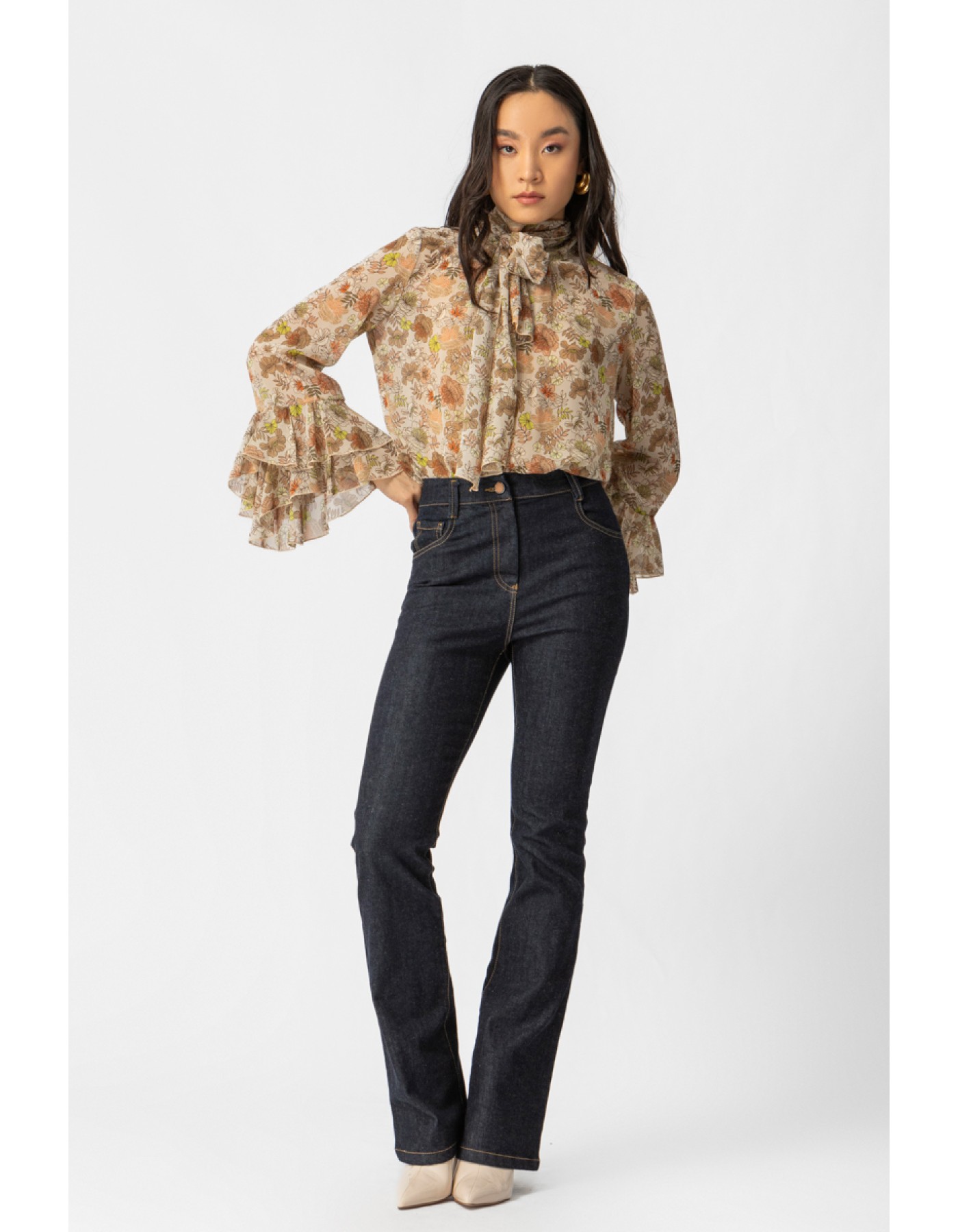 Μπλούζα διαφάνεια εμπριμέ Felix