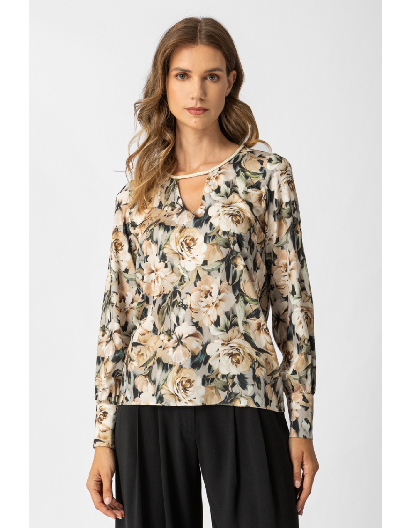 Μπλούζα Floral διαγωνάλ