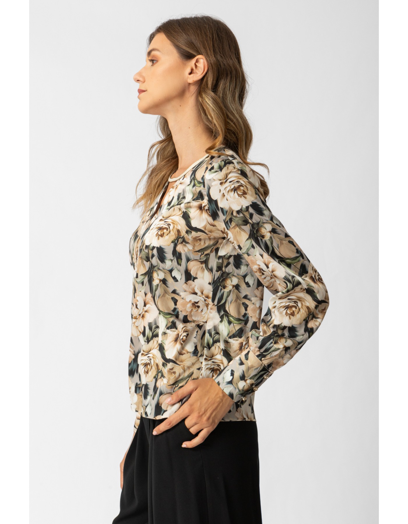 Μπλούζα Floral διαγωνάλ