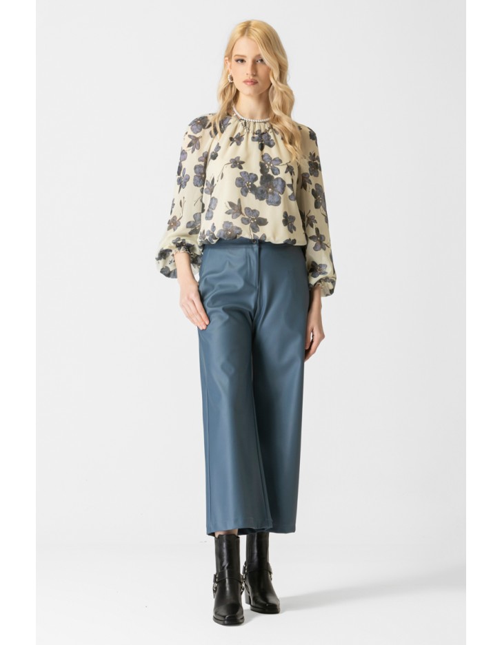 Μπλούζα εμπριμέ διαφάνεια Deni