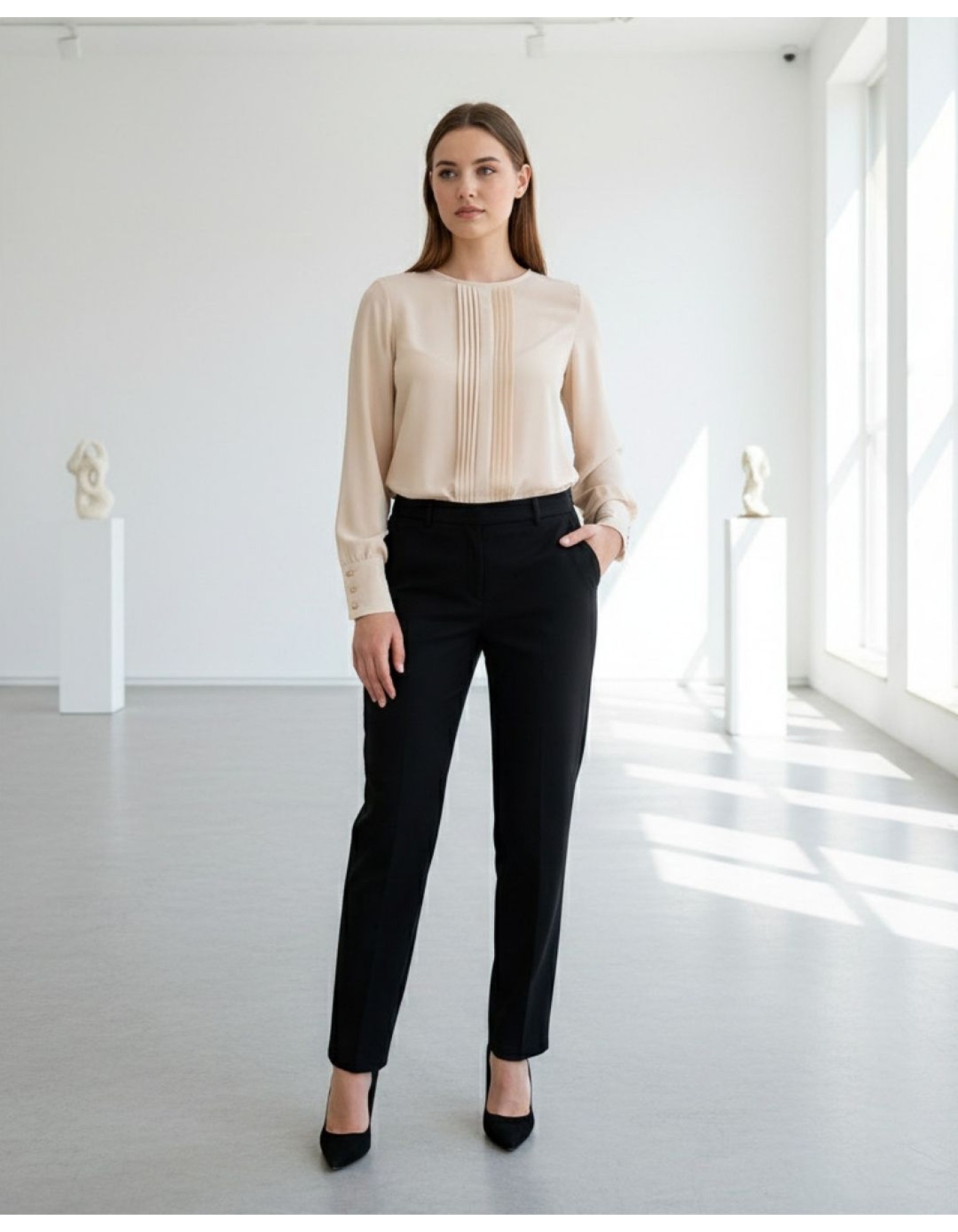 Μπλούζα ζορζέτα με πιέτες