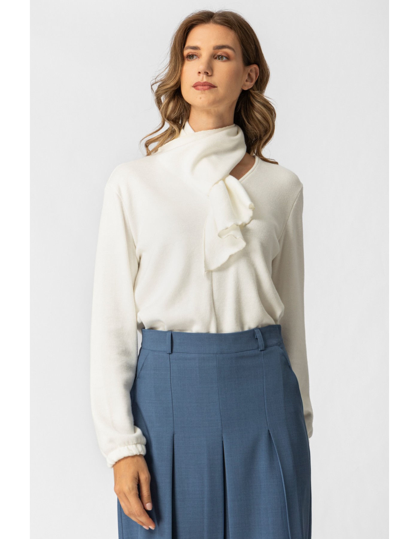 Μπλούζα πλεχτή φουλάρι