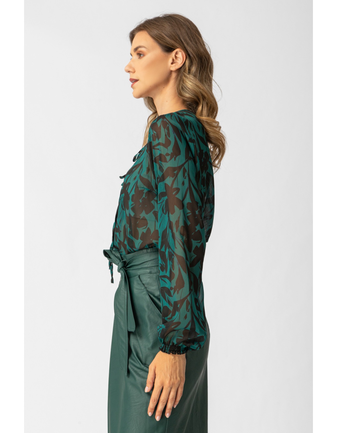 Μπλούζα εμπριμέ διαφάνεια Forest