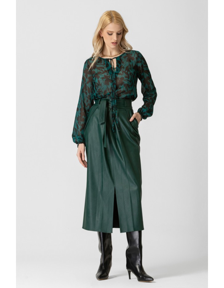 Μπλούζα εμπριμέ διαφάνεια Forest