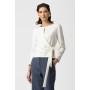 Μπλούζα πλεχτή κρουαζέ δέσιμο