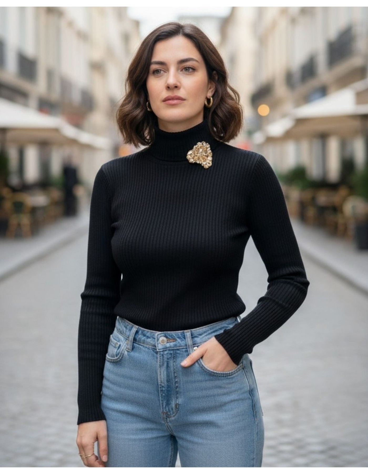 Μπλούζα Πλεχτή rib Ζιβάγκο Ginger Μπλούζα Πλεχτή rib Ζιβάγκο Ginger