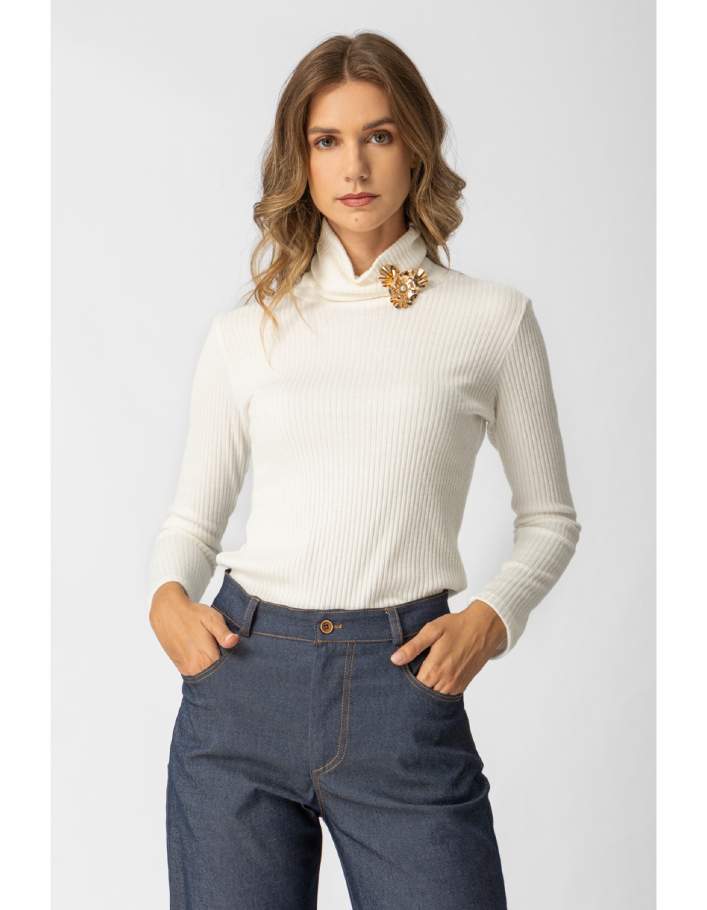 Μπλούζα Πλεχτή rib Ζιβάγκο Ginger Μπλούζα Πλεχτή rib Ζιβάγκο Ginger