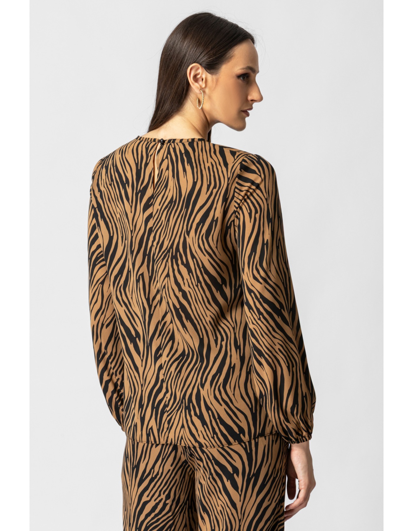 Μπλούζα διαφάνεια ζέβρα φουλάρι Μπλούζα διαφάνεια ζέβρα φουλάρι