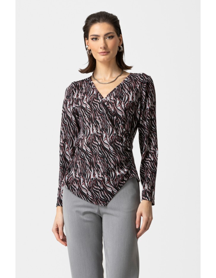 Μπλούζα κρουαζέ πλεχτή Nandia