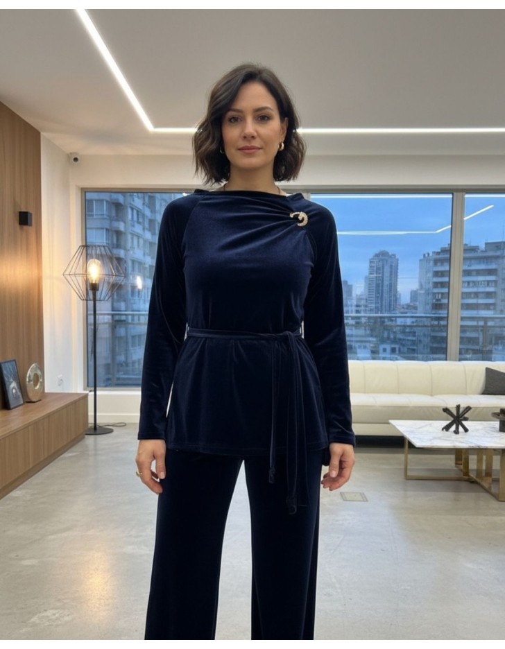 Μπλούζα βελούδο καρφίτσα Joly