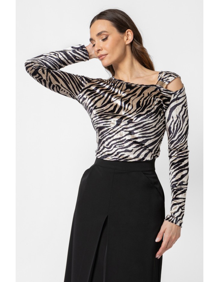 Μπλούζα βελούδο Zebra
