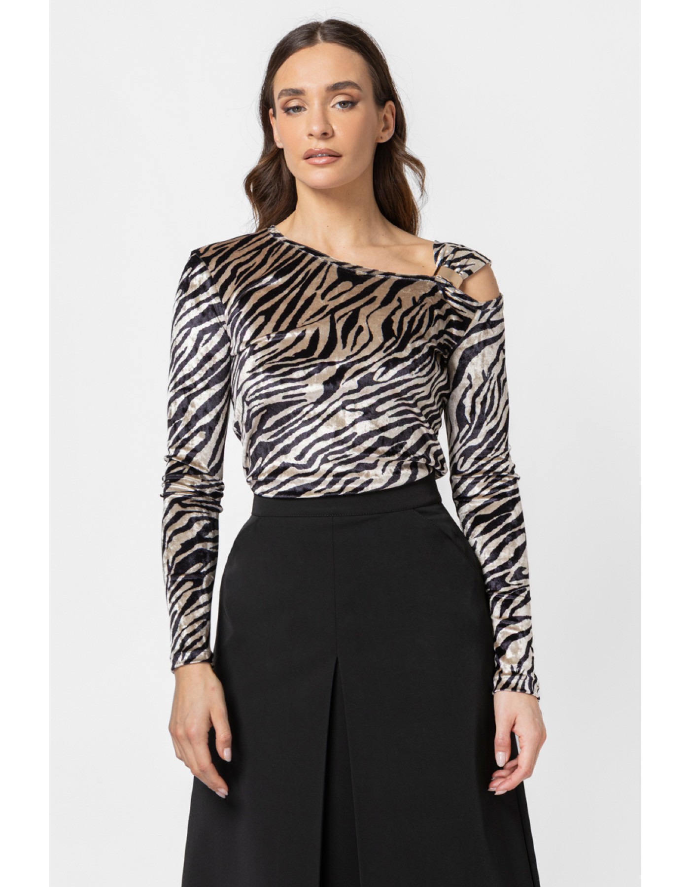 Μπλούζα βελούδο Zebra