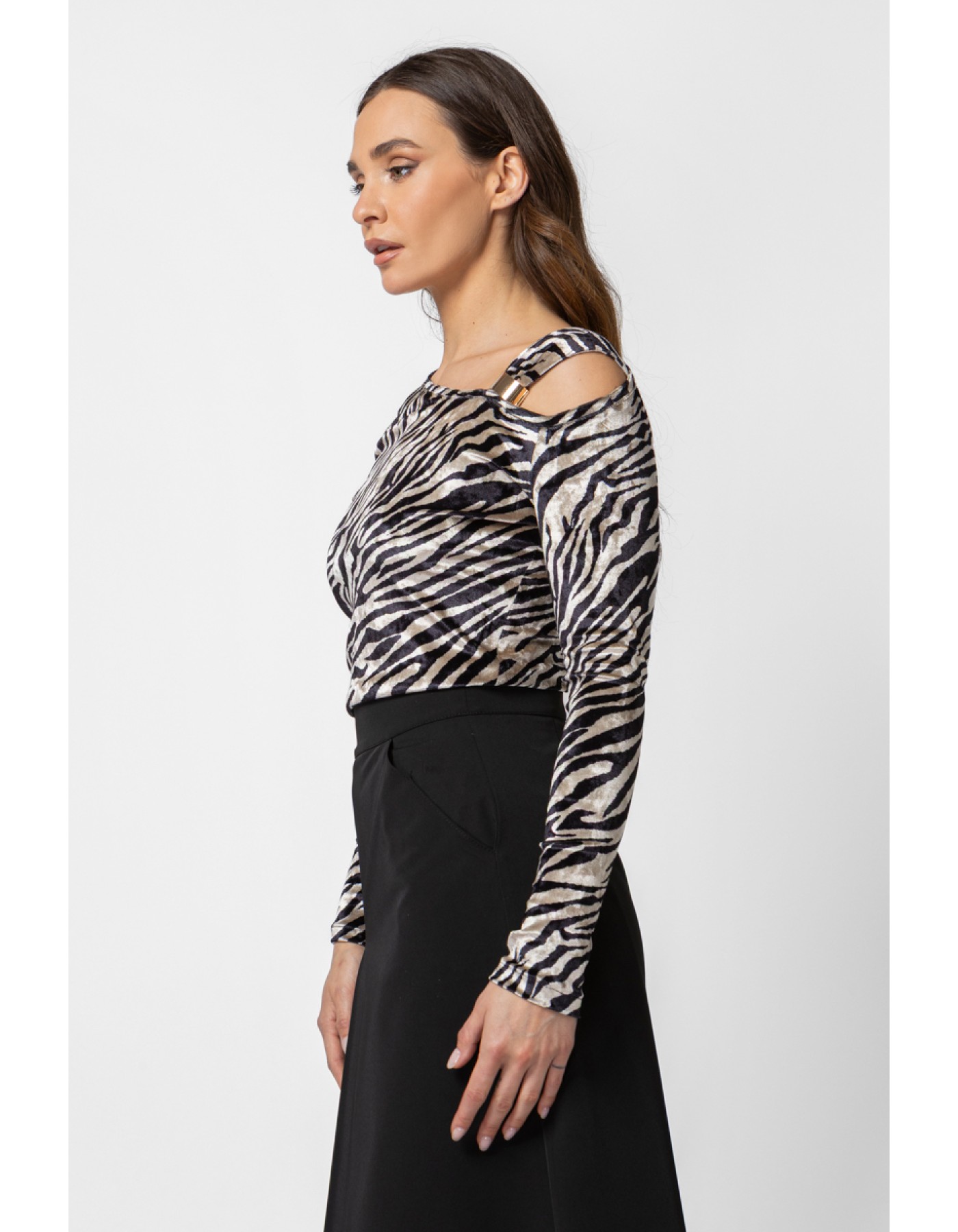 Μπλούζα βελούδο Zebra