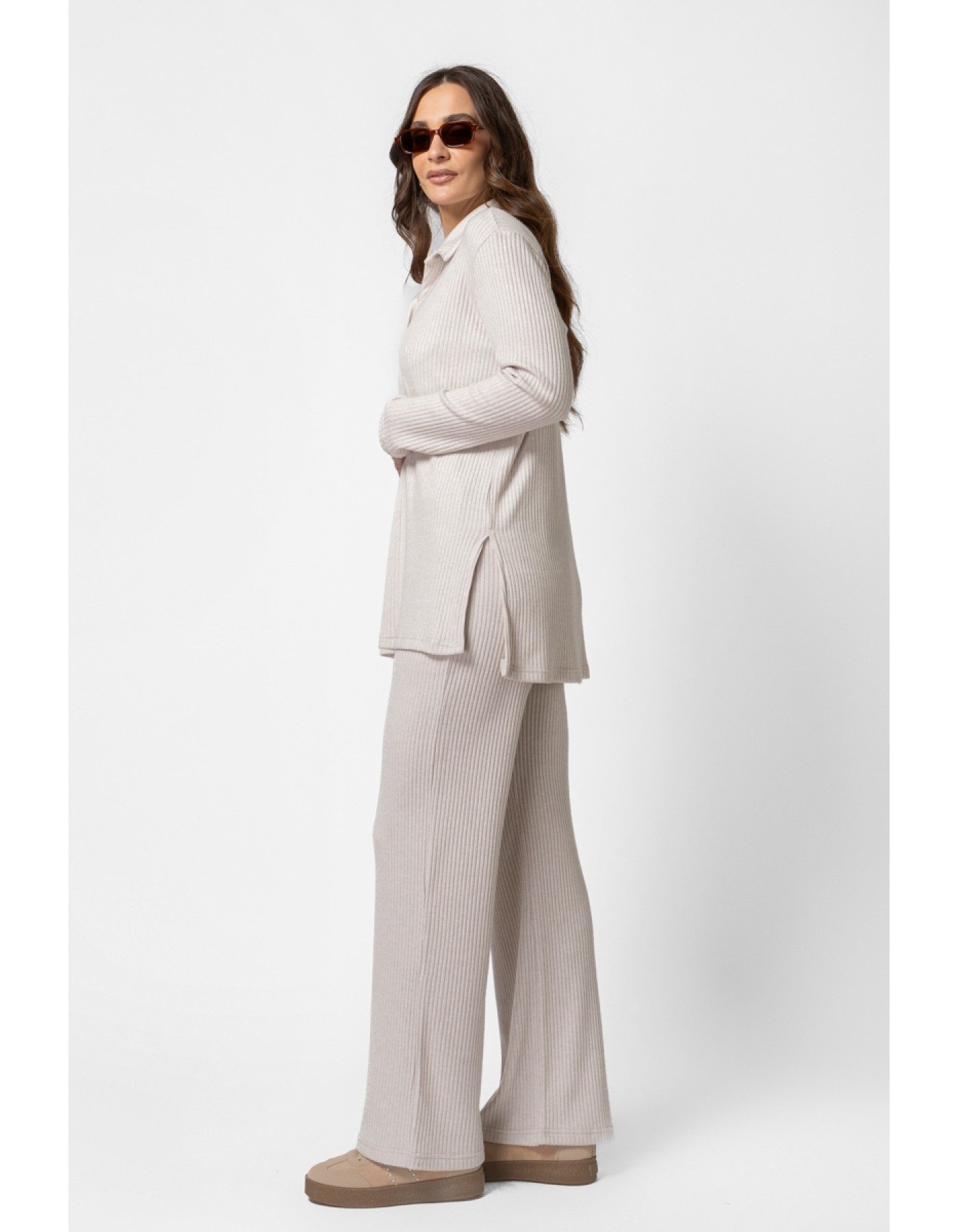 Μπλούζα Rib Γιακάς