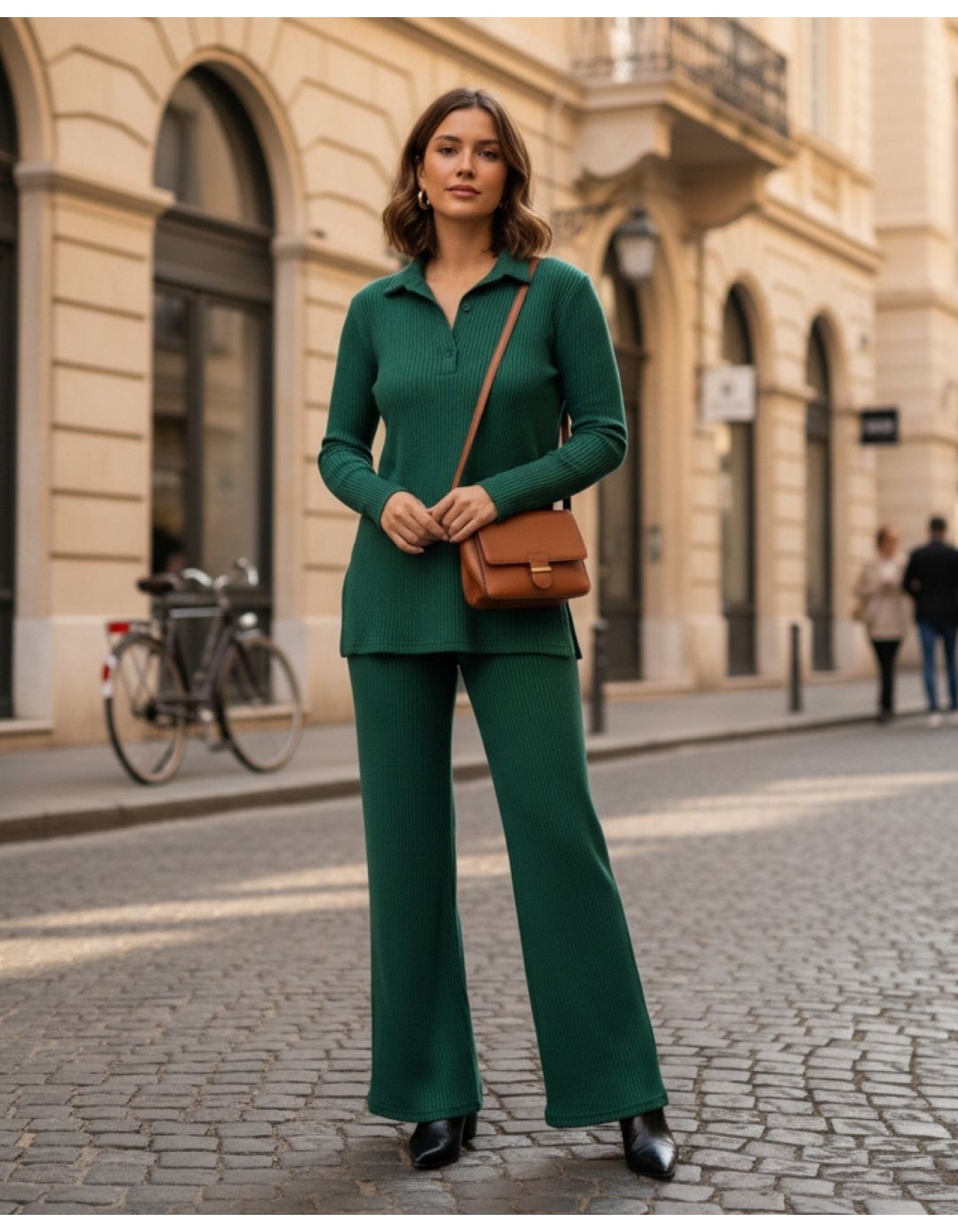 Μπλούζα Rib Γιακάς