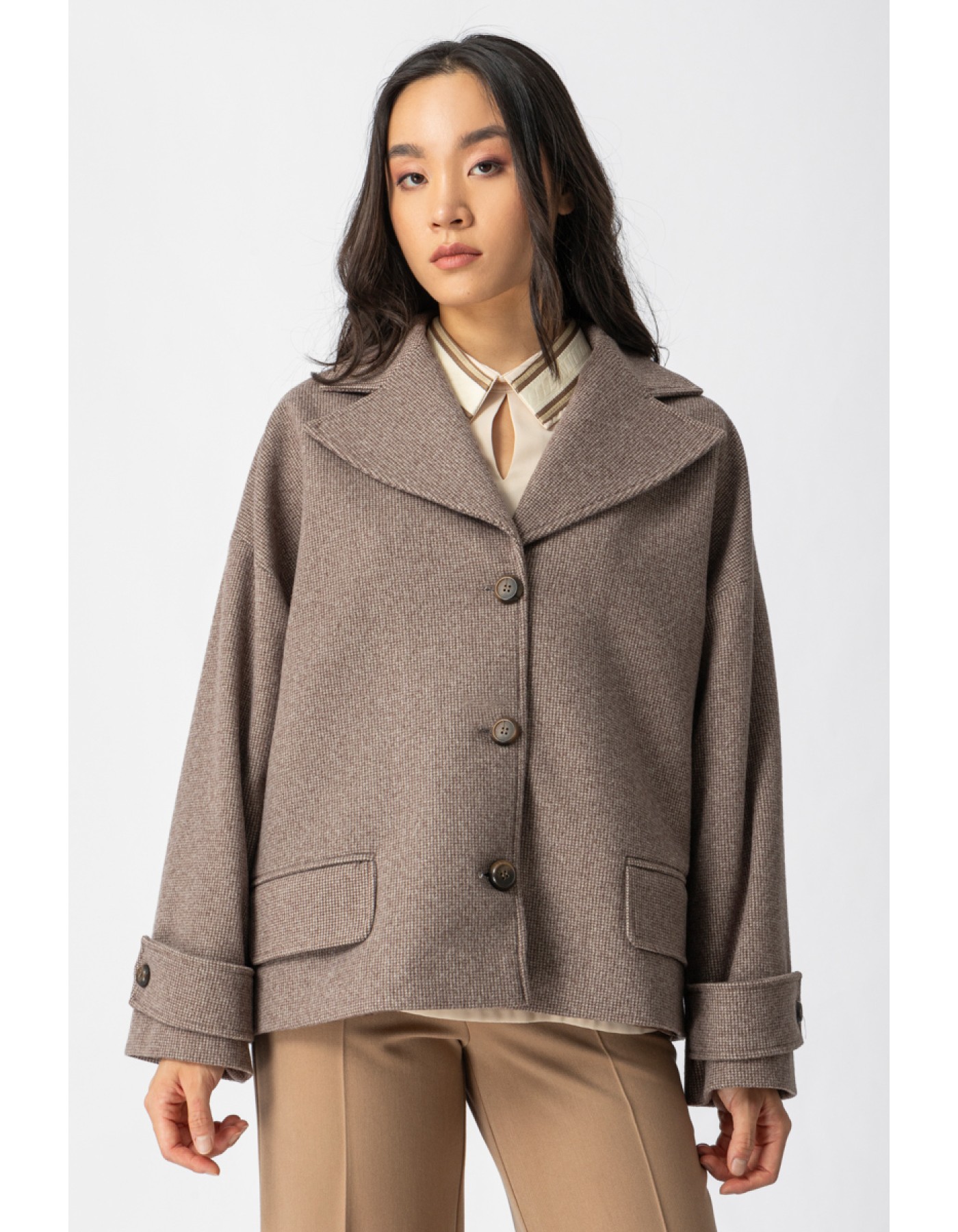 Παλτοζακέτα καρώ