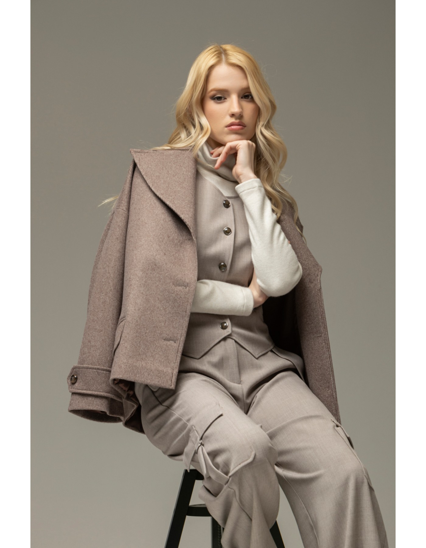 Γιλέκο διαγωνάλ μελανζέ