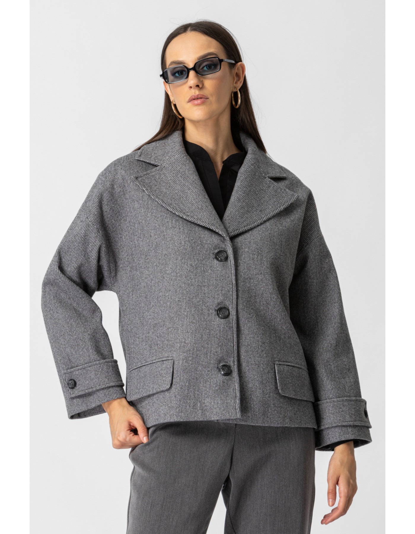 Παλτοζακέτα καρώ