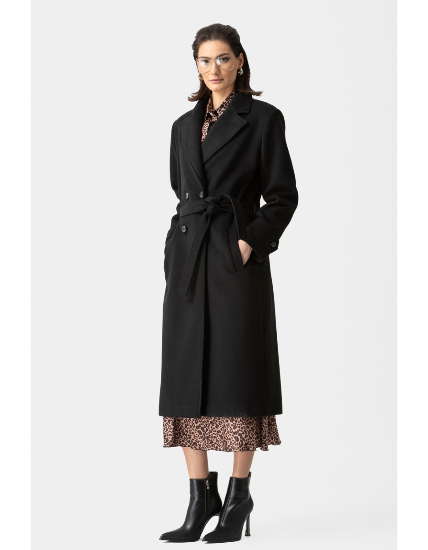 Παλτό διαγωνάλ Cashmere touch