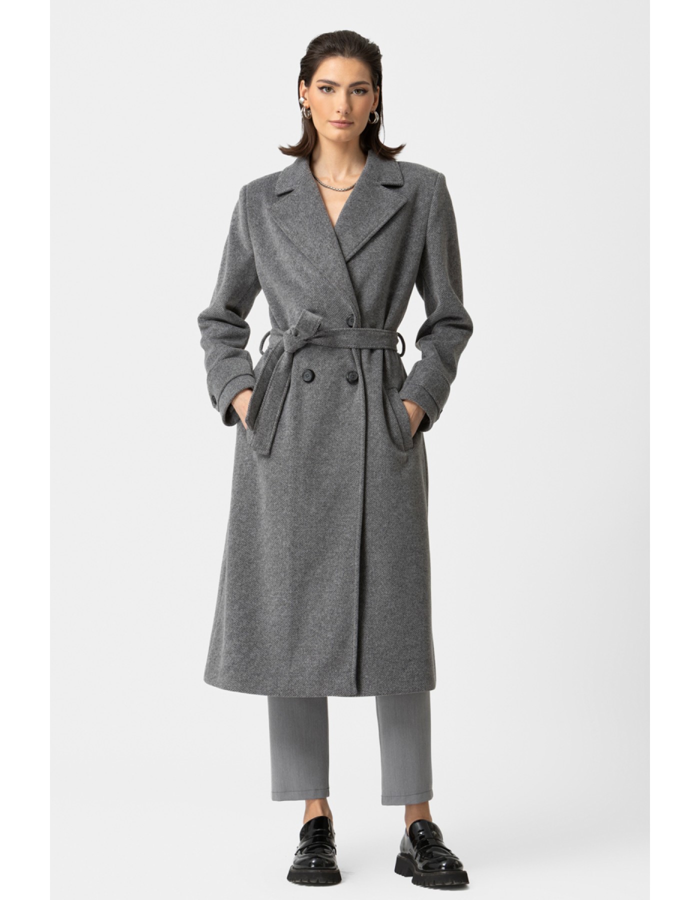 Παλτό διαγωνάλ Cashmere touch