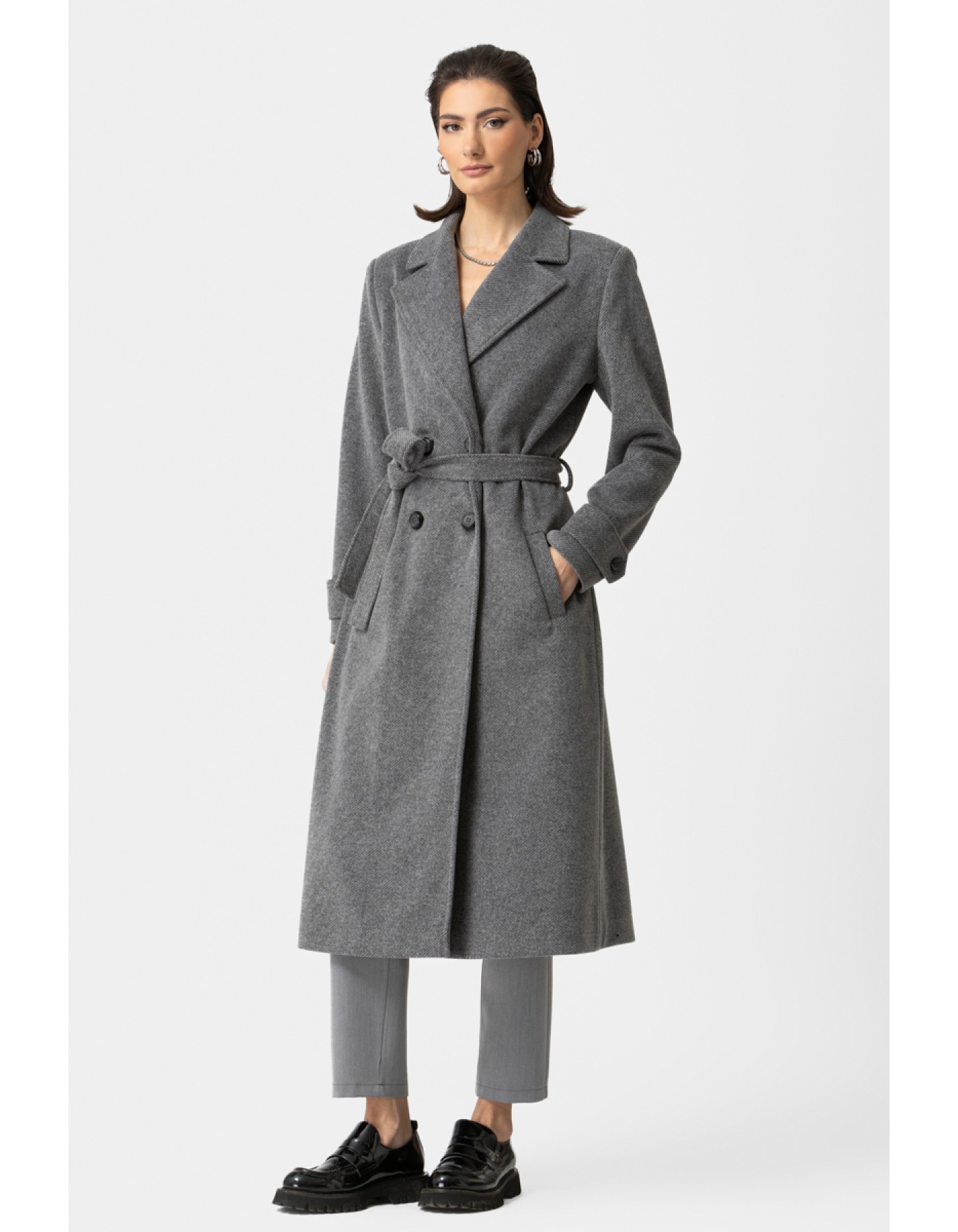 Παλτό διαγωνάλ Cashmere touch