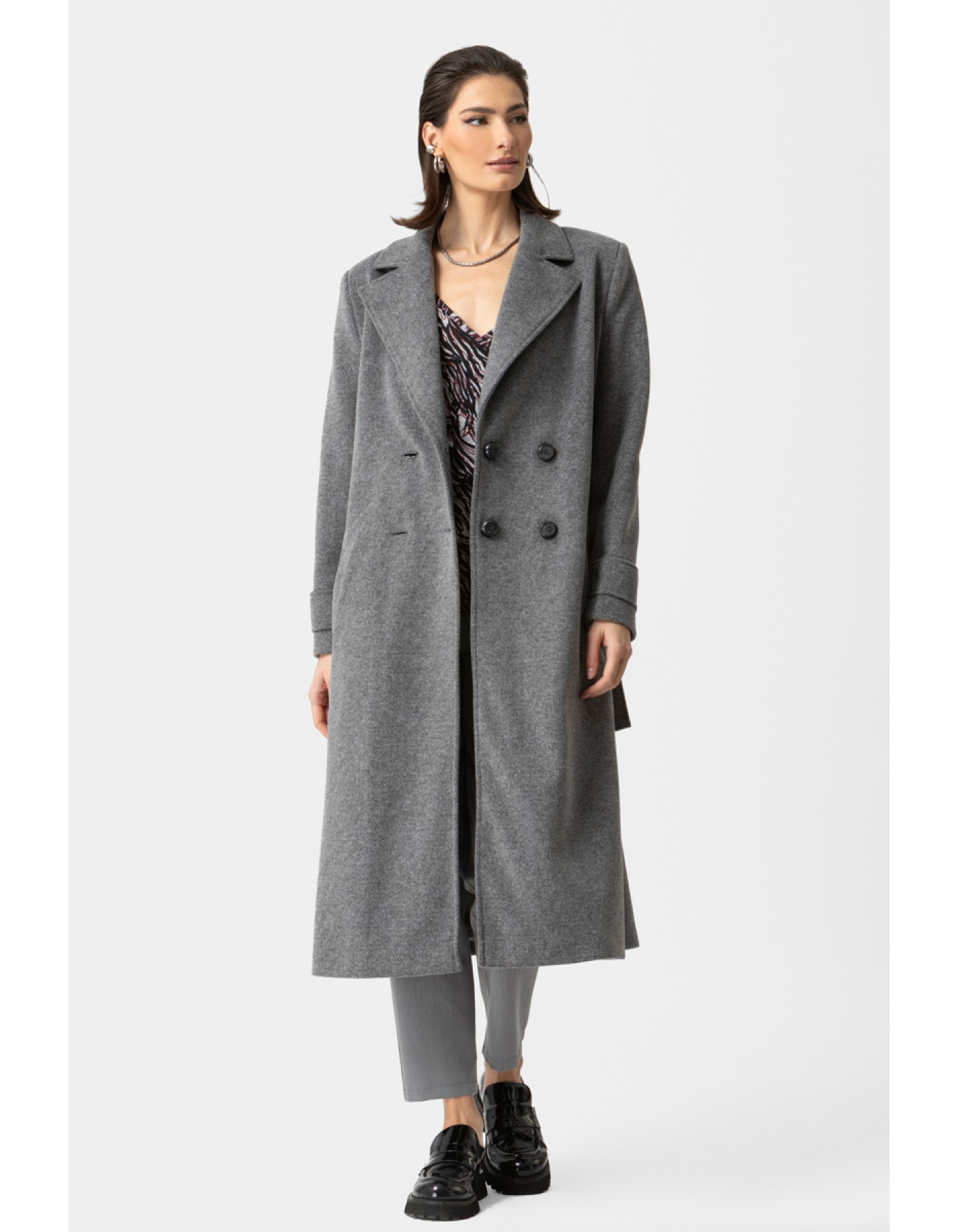 Παλτό διαγωνάλ Cashmere touch