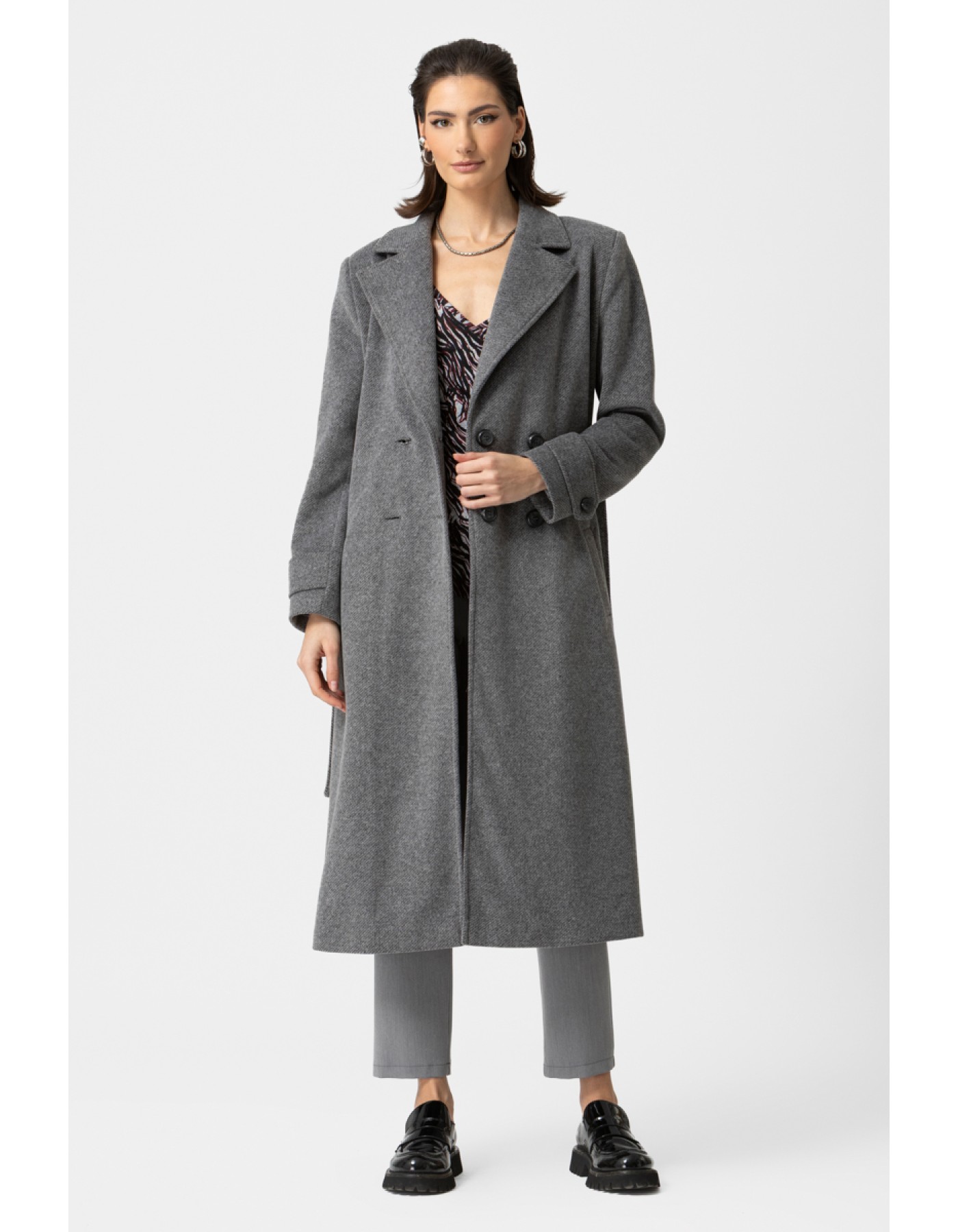 Παλτό διαγωνάλ Cashmere touch