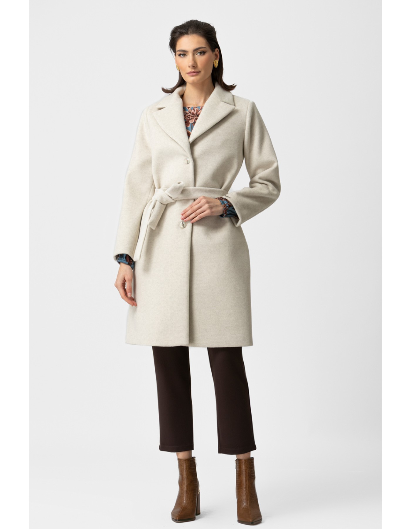 Παλτό χνουδωτό πέτο γιακά